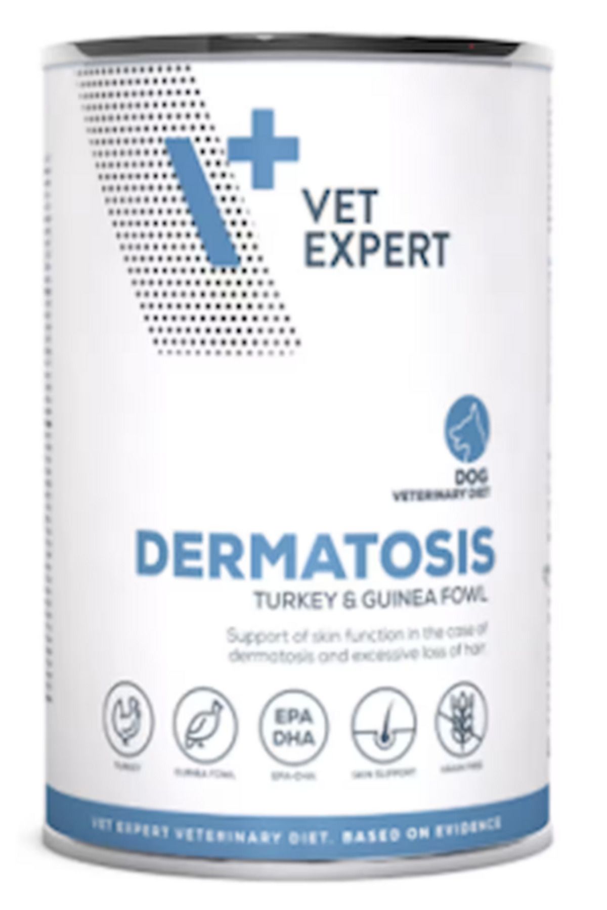 vet expert Dermatosis (Turkey & Guinea Fowl) Konserve Köpek Maması 400 gr