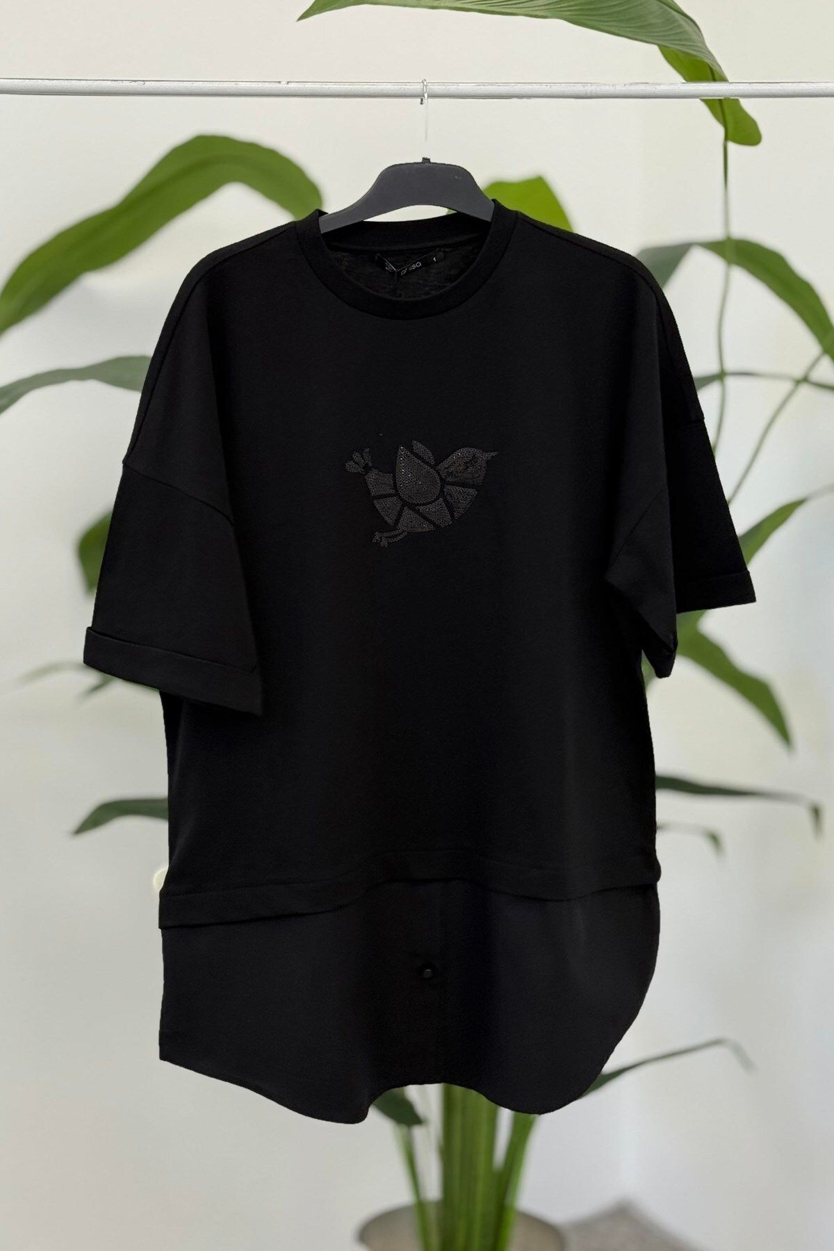 Ghisa 1018 Tunik Tshirt - Siyah