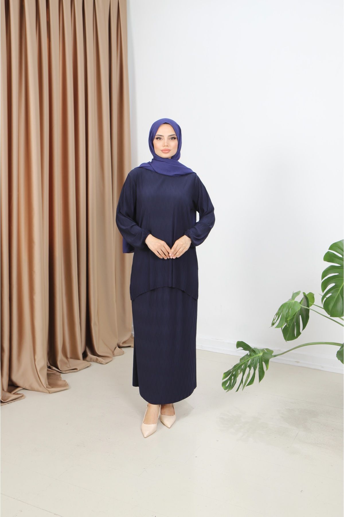 NİSUM MODA MANOLYA KIRAŞLI ETEKLİ TAKIM