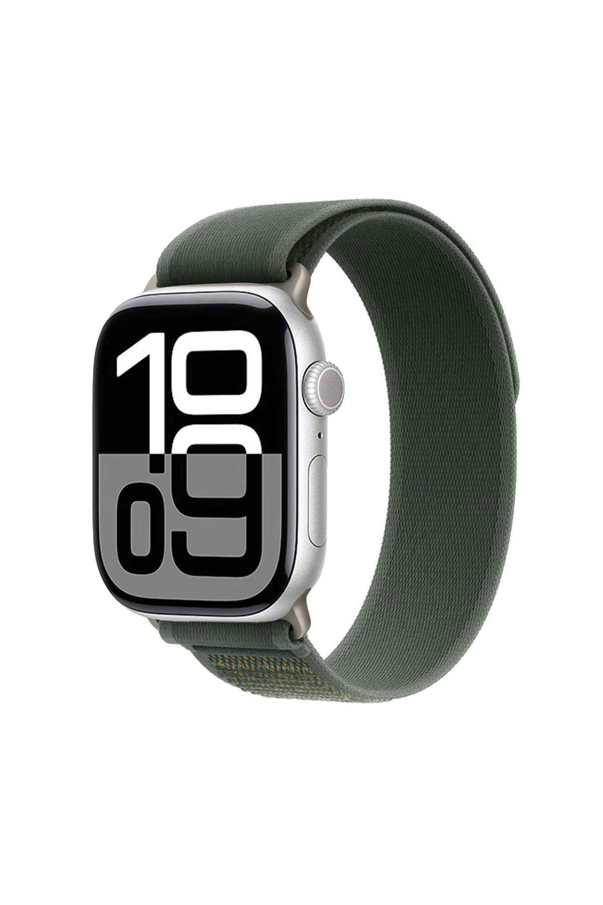 Teknova Watch 10 42mm Uyumlu TKNV KRD-77 Hasır Kordon-Yeşil