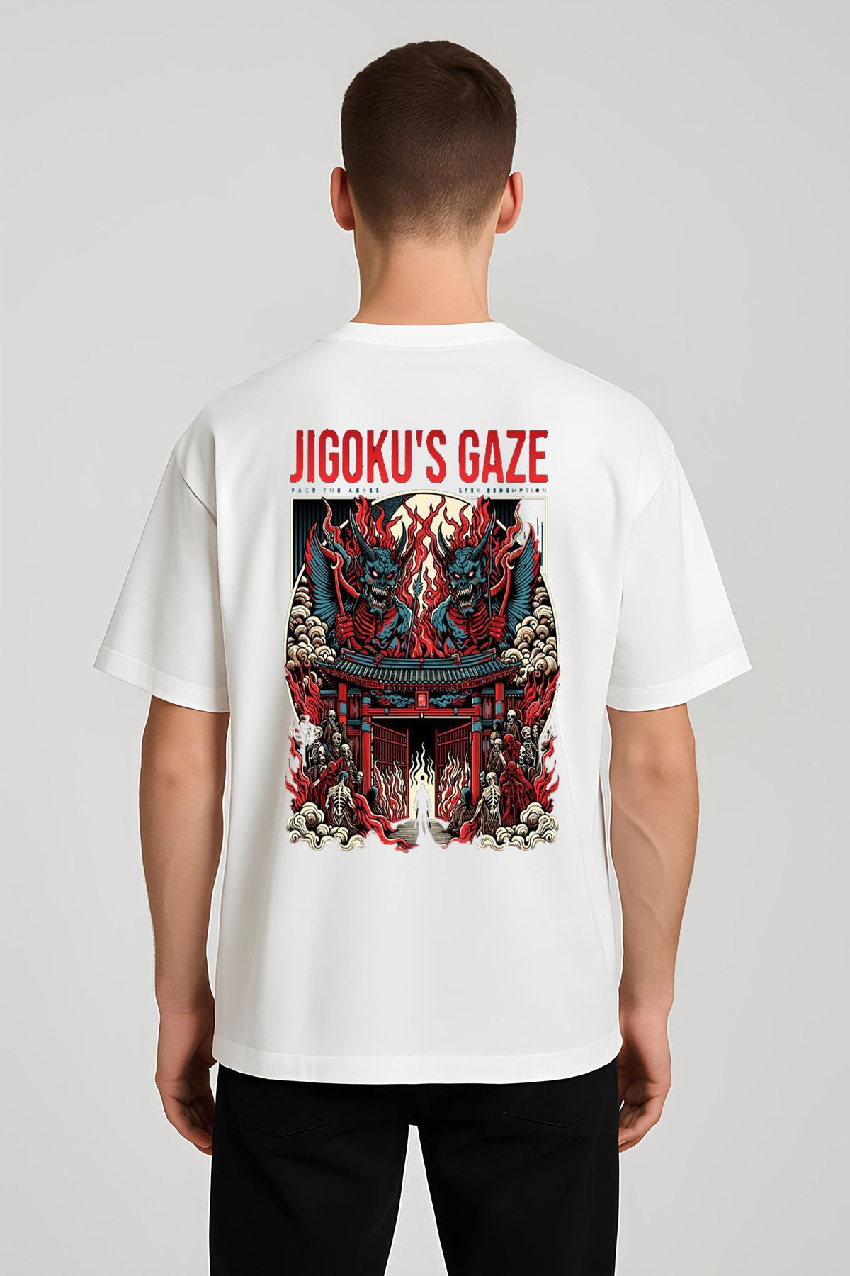 MODA Unisex Oversize Kalıp Gaze Baskılı T-Shirt