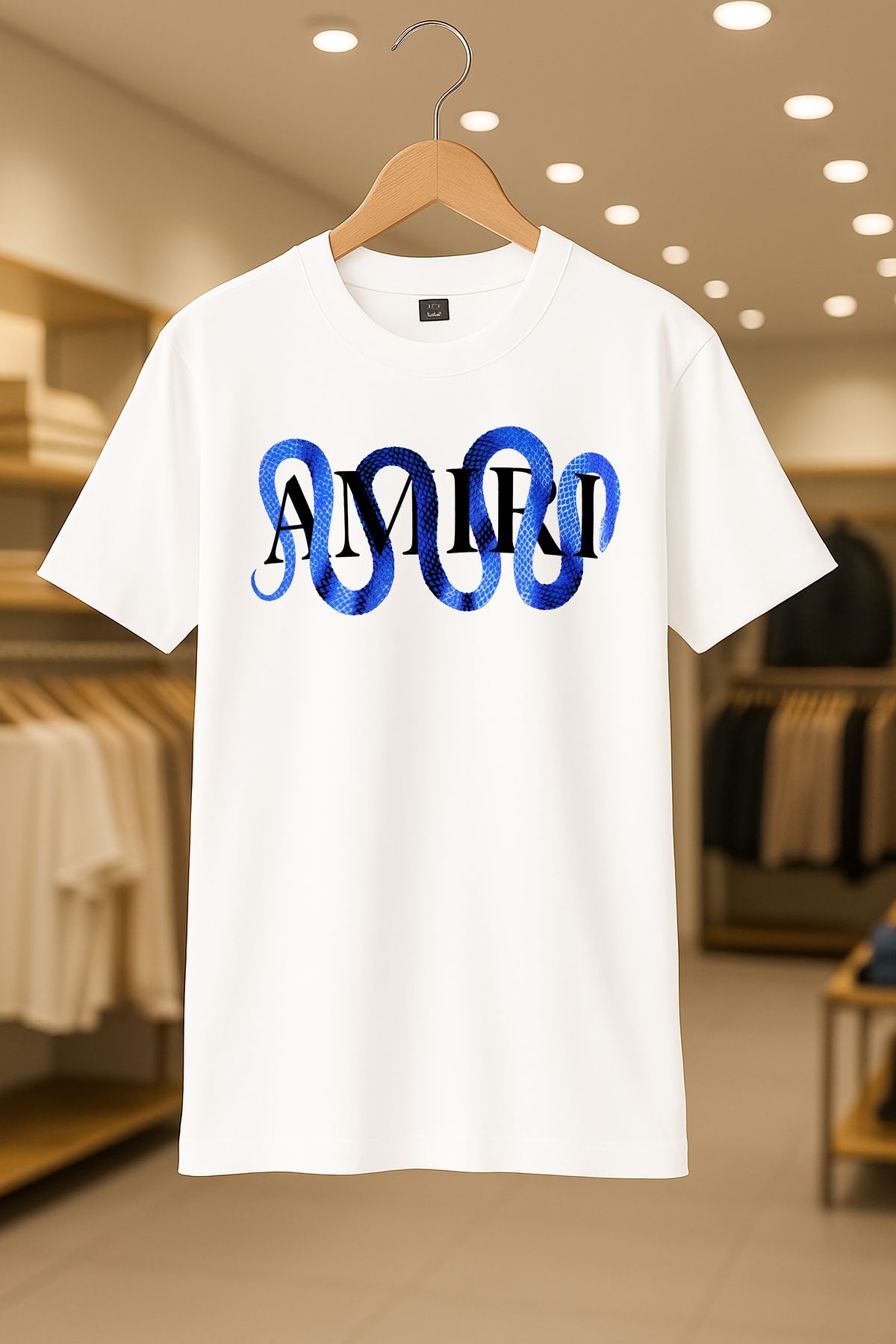 C&C OKULCUNUZ Yılan Baskılı Oversize Unisex %100 Pamuklu Nefes Alan Kalin Kumaşlı T-Shirt