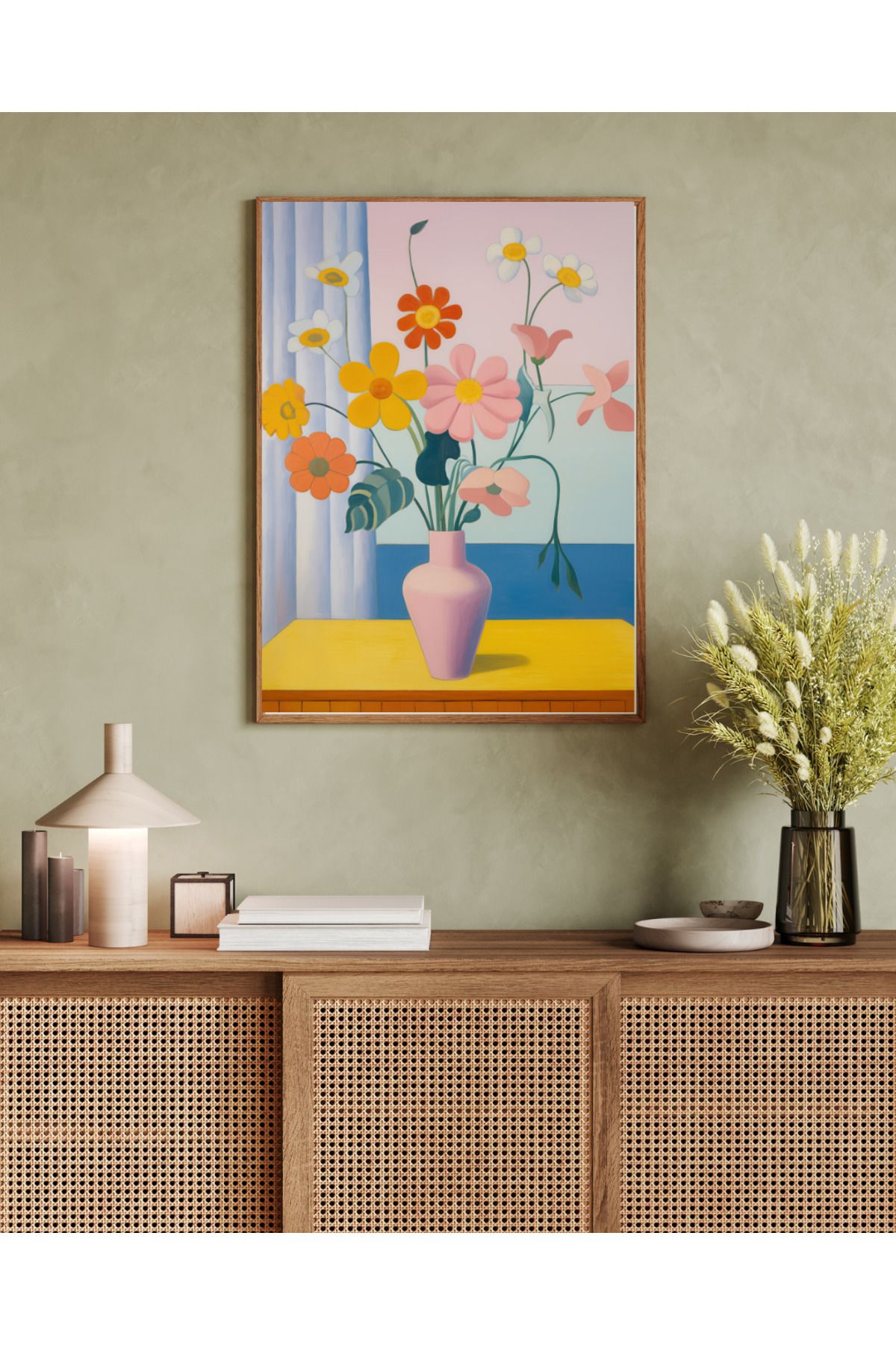 woodhomeworks tek parça salon ofis dekor tablo