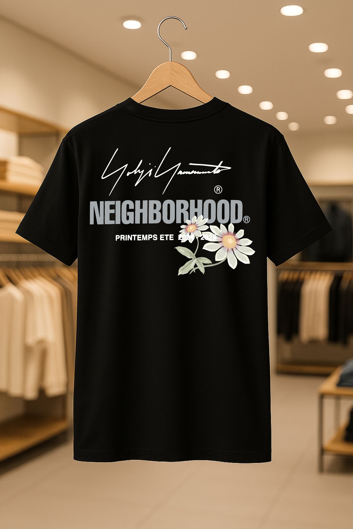 SELF CONTROL Neighborhood Baskılı Oversize Unisex %100 Pamuklu Nefes Alan Kalin Kumaşlı T-Shirt