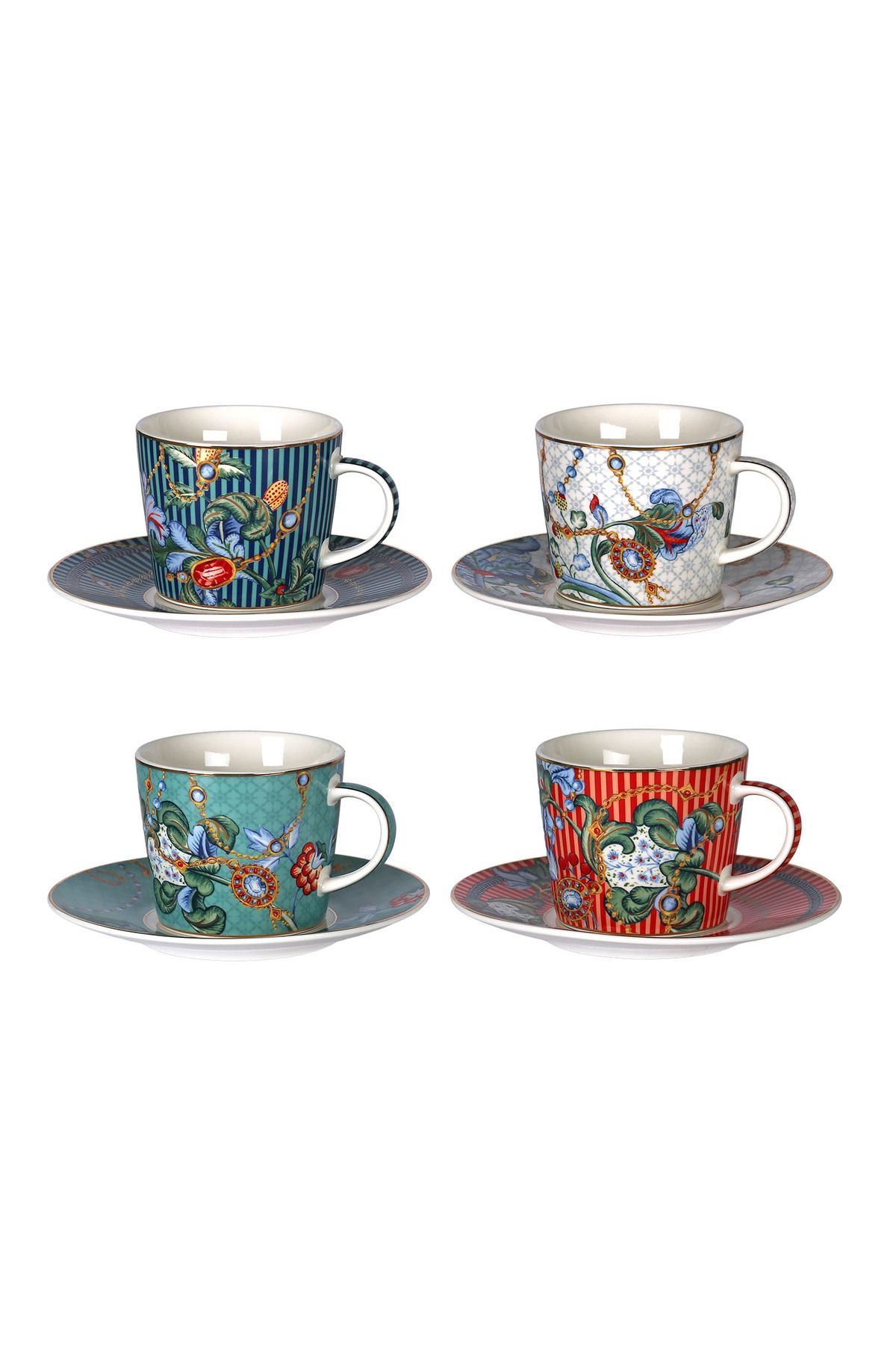 Lucky Art Chantelle Bone 4lü Çay Fincanı Setı