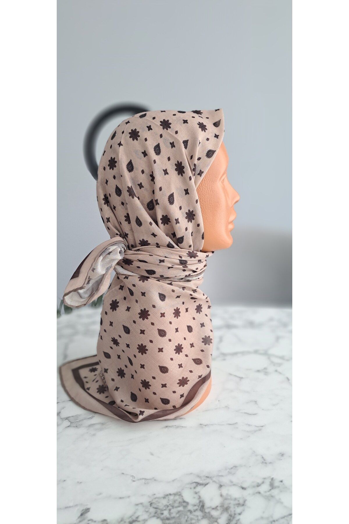 COLLECTİON Kare eşarp pamuklu krem