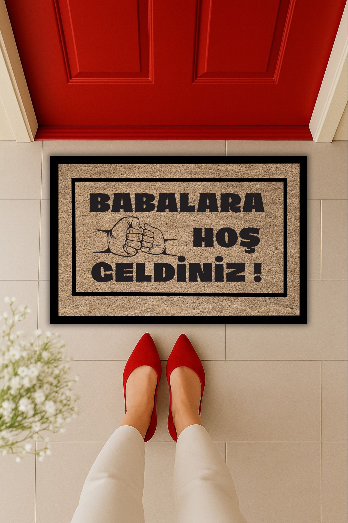 Dormot Home Yüksek Kaliteli Dijital Baskı Babalara Geldiniz Kapı Önü Paspası