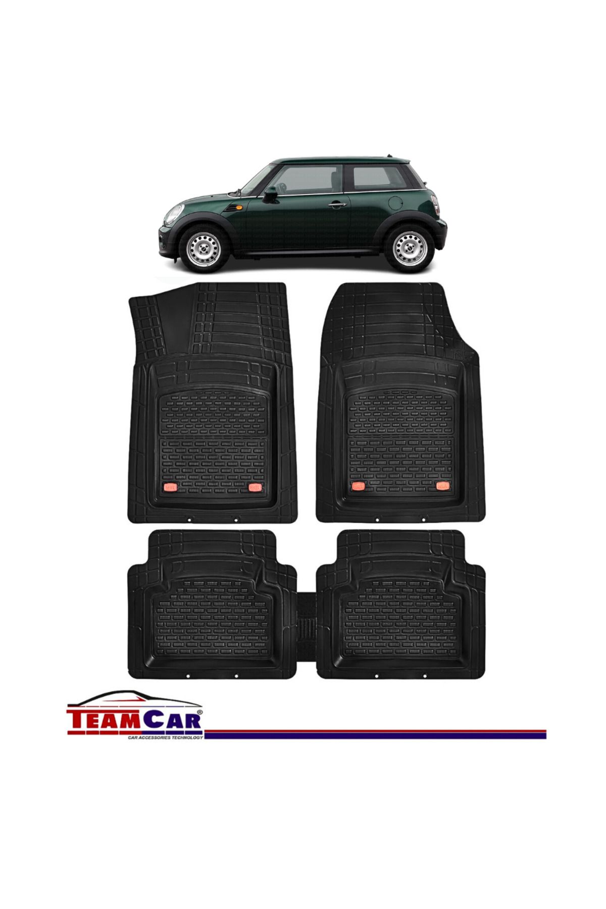 TEAMCAR-Covorașe auto tip tavă compatibile cu MINI Hatch R56 (2006–2013) - hatchback 1