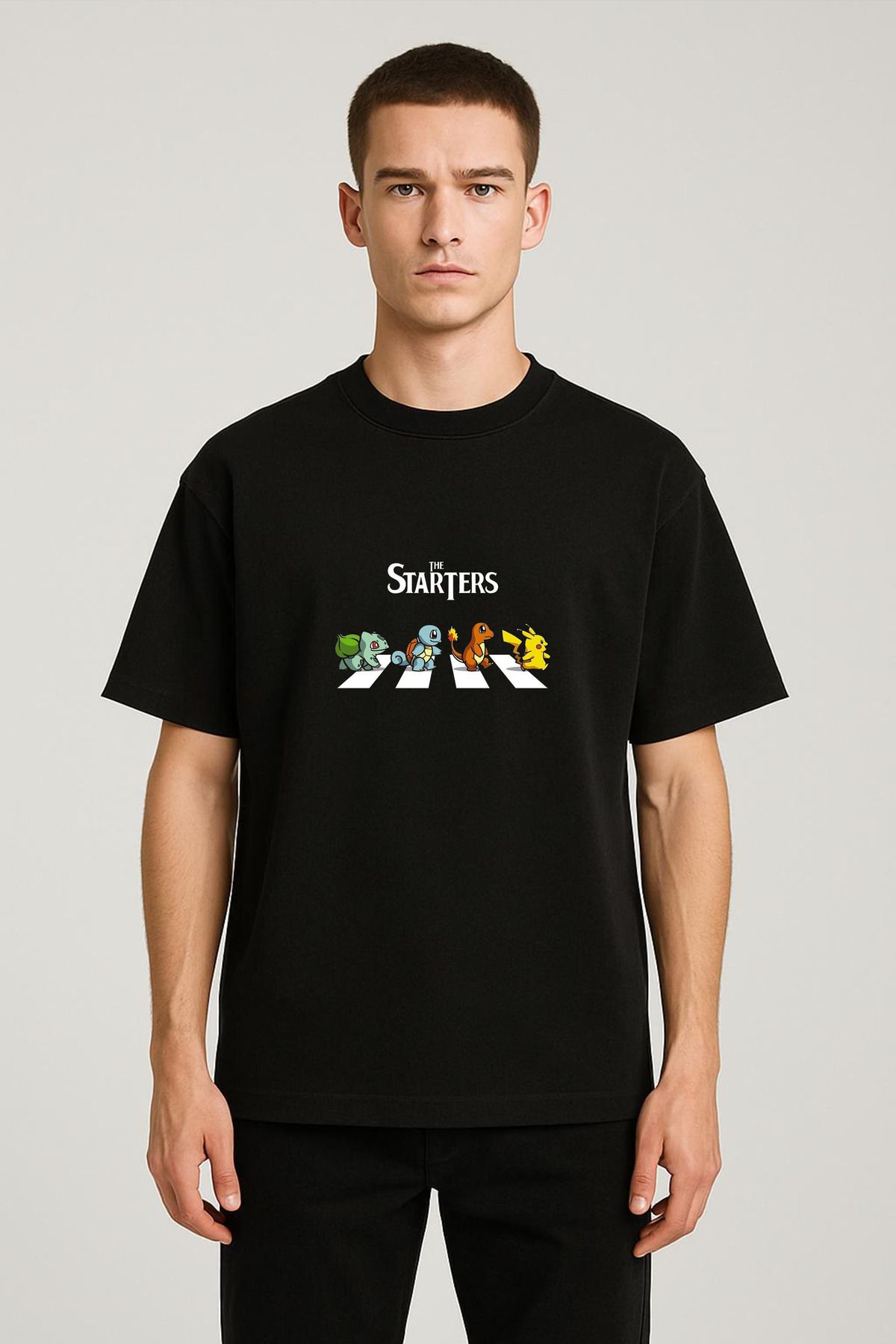 MODA Unisex Oversize Kalıp The Starter Baskılı T-Shirt