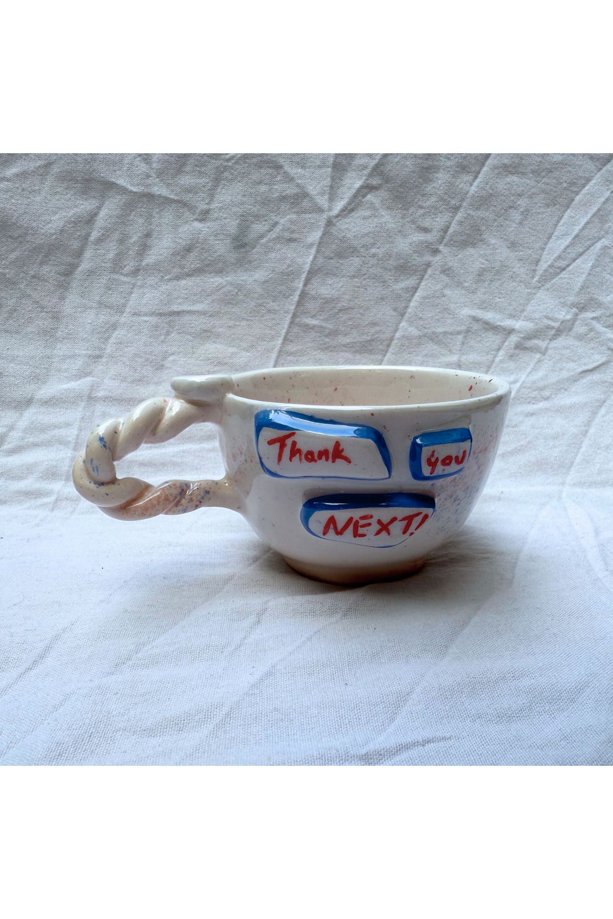 archeceramic Arche Ceramic El Yapmı Seramik Kupa - Thank You Next! - 200 ml - Tekli