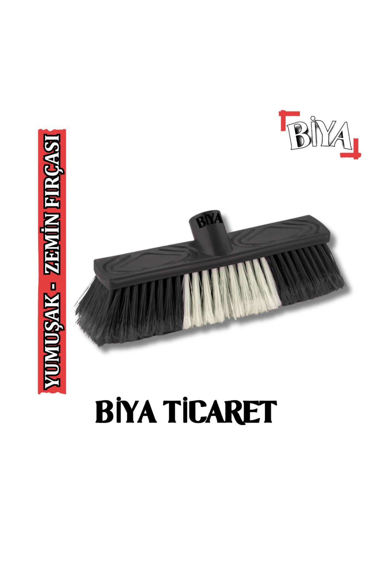 BİYA Lüks Yumuşak Yer Fırçası Siyah