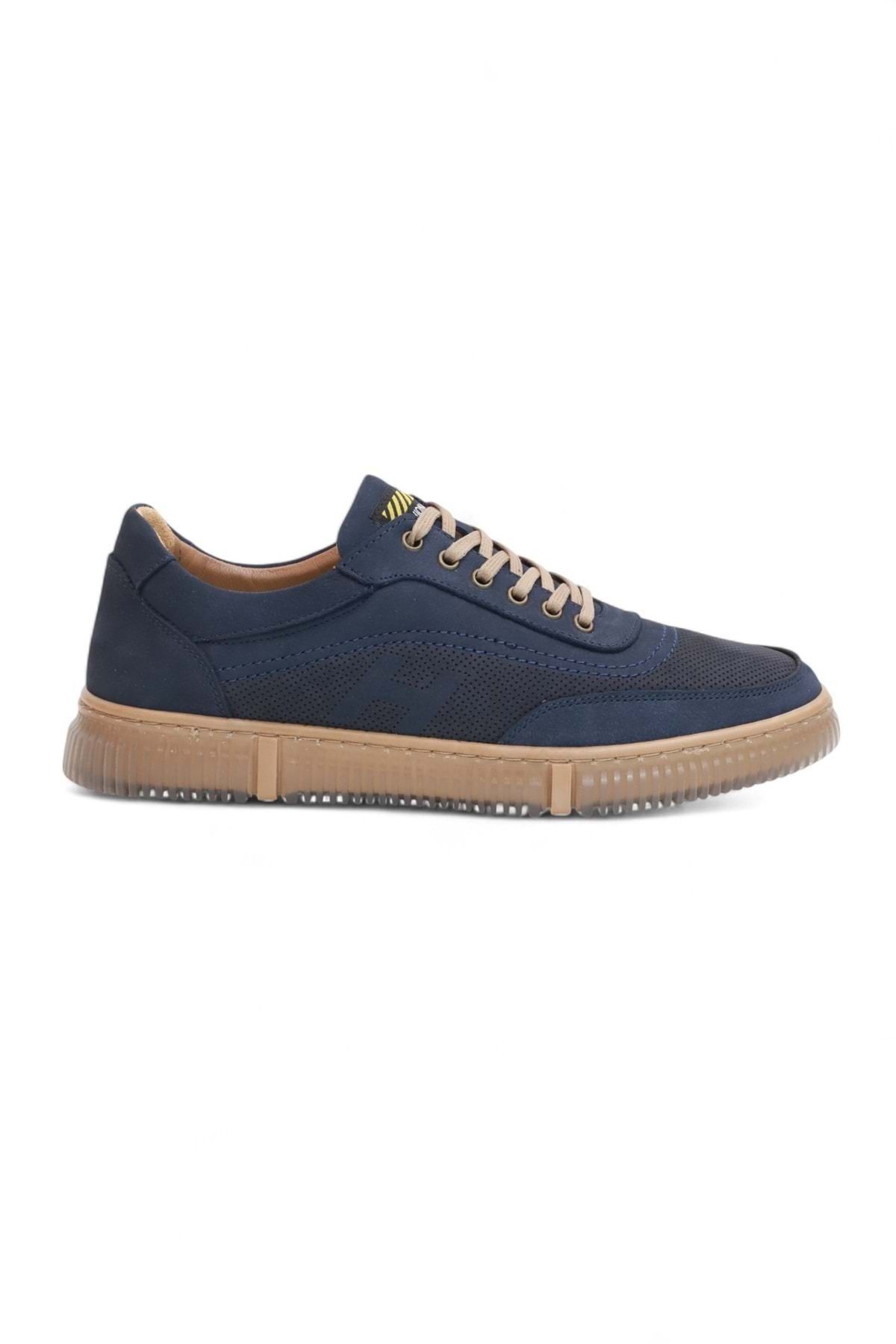 Konfores 2179-LuısFıgo Hakiki Deri Üst Kalite Anatomik Tabanlı Erkek Günlük Sneakers Ayakkabı