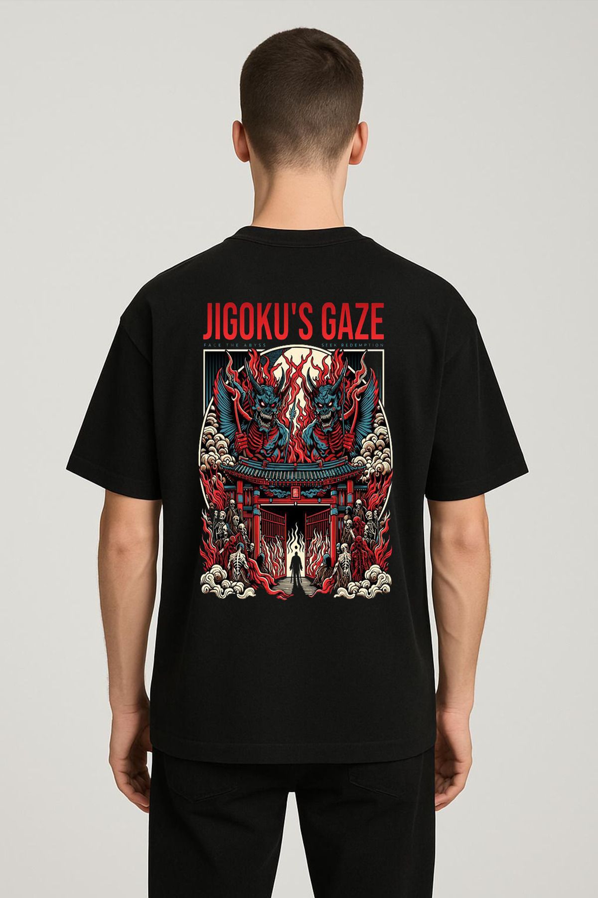MODA Unisex Oversize Kalıp Gaze Baskılı T-Shirt