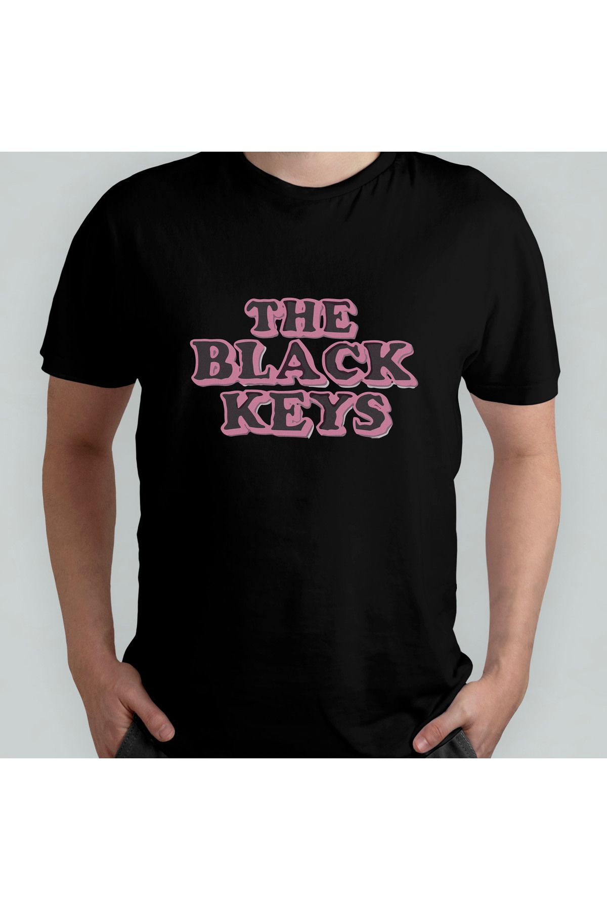 Pixxa The Black Keys Unisex %100 Pamuklu Bisiklet Yaka T-Shirt Model 2