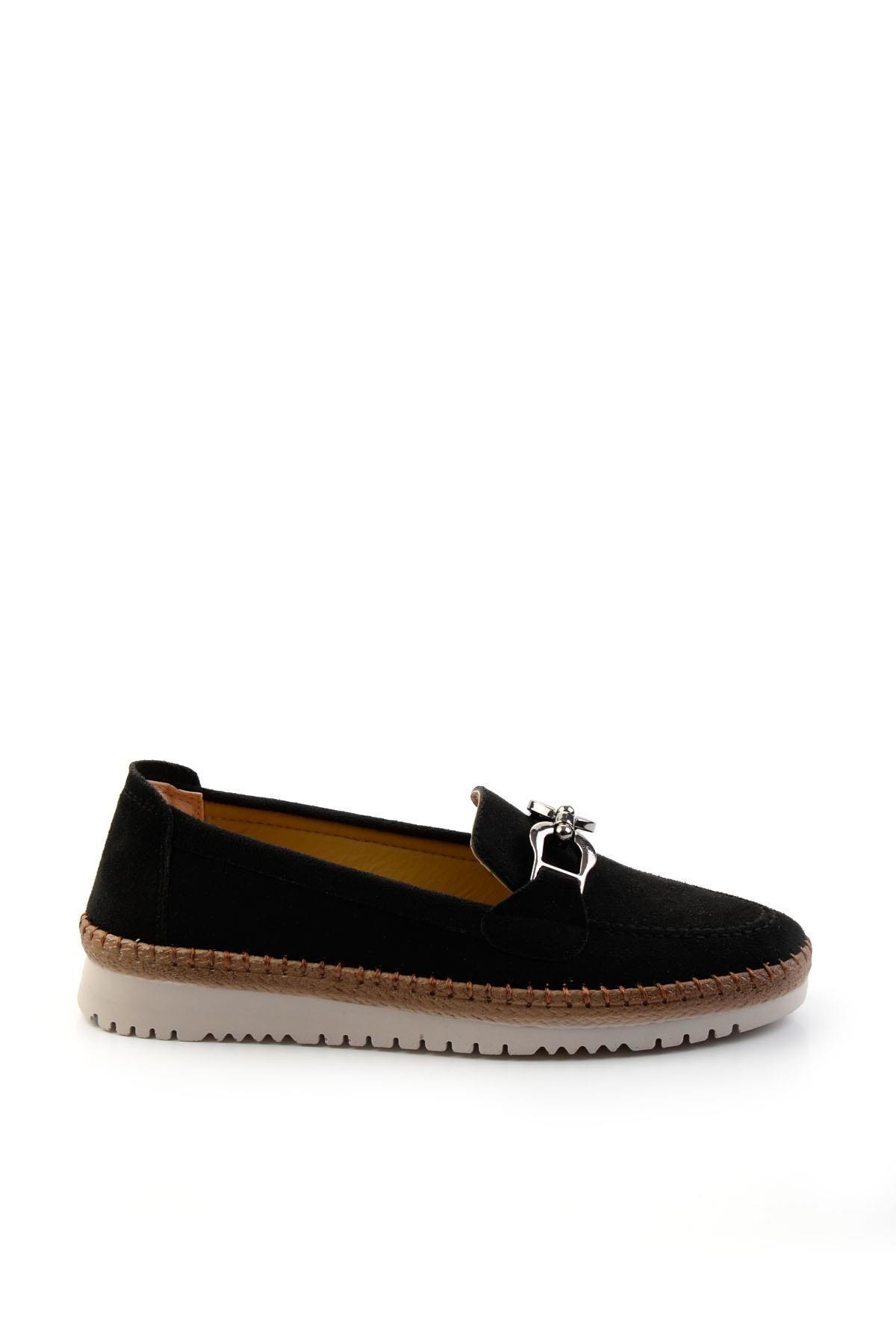 Bambi Siyah Kadın Loafer Ayakkabı K01536201002