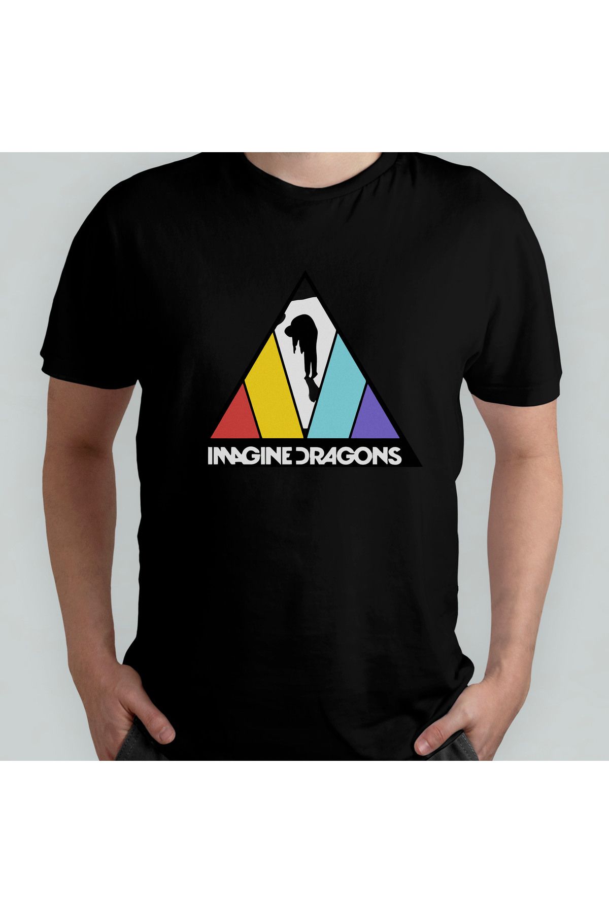 Pixxa Imagine Dragons Unisex %100 Pamuklu Bisiklet Yaka T-Shirt Model 2
