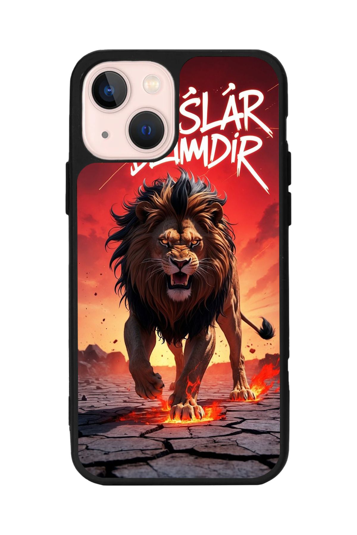 Aksel Kılıf Apple iPhone 14 Uyumlu Baskılı,Mat Siyah,Yumuşak Silikon,Koruyucu,Şok Emici Kapak,Kılıf