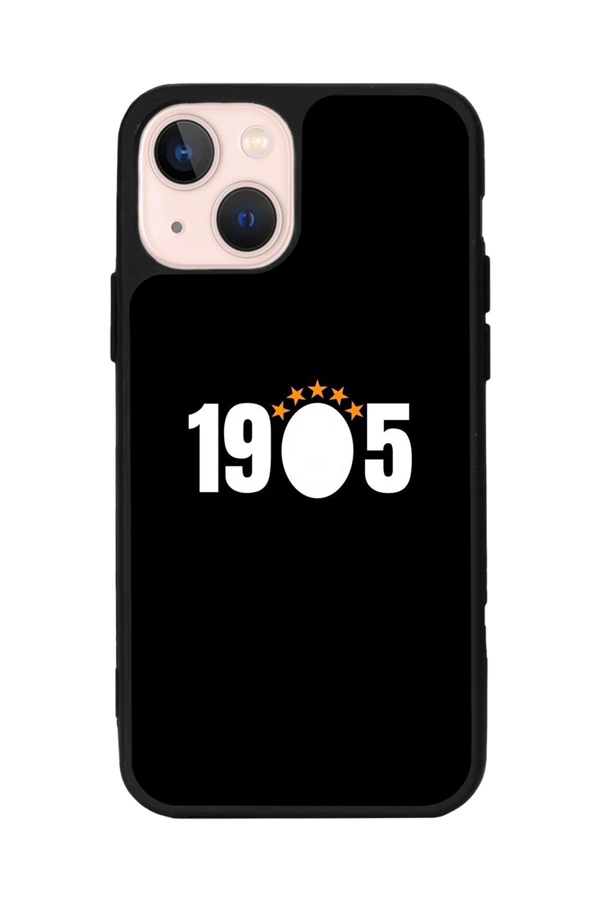 Aksel Kılıf Apple iPhone 13 Uyumlu Baskılı,Mat Siyah,Yumuşak Silikon,Koruyucu,Şok Emici Kapak,Kılıf