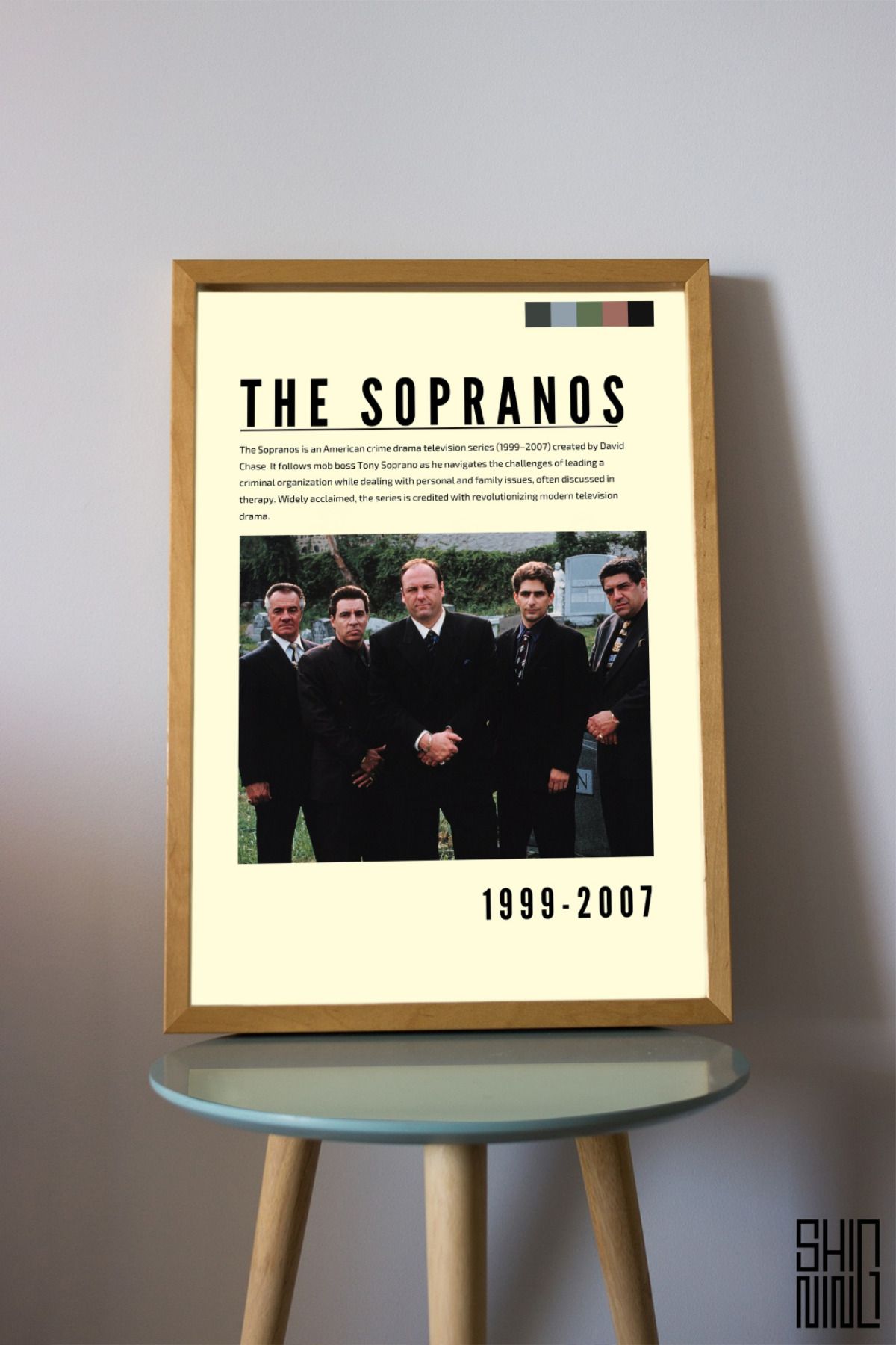 Home Çerçeveli "The Sopranos" Tasarım Dizi Afiş Tablo