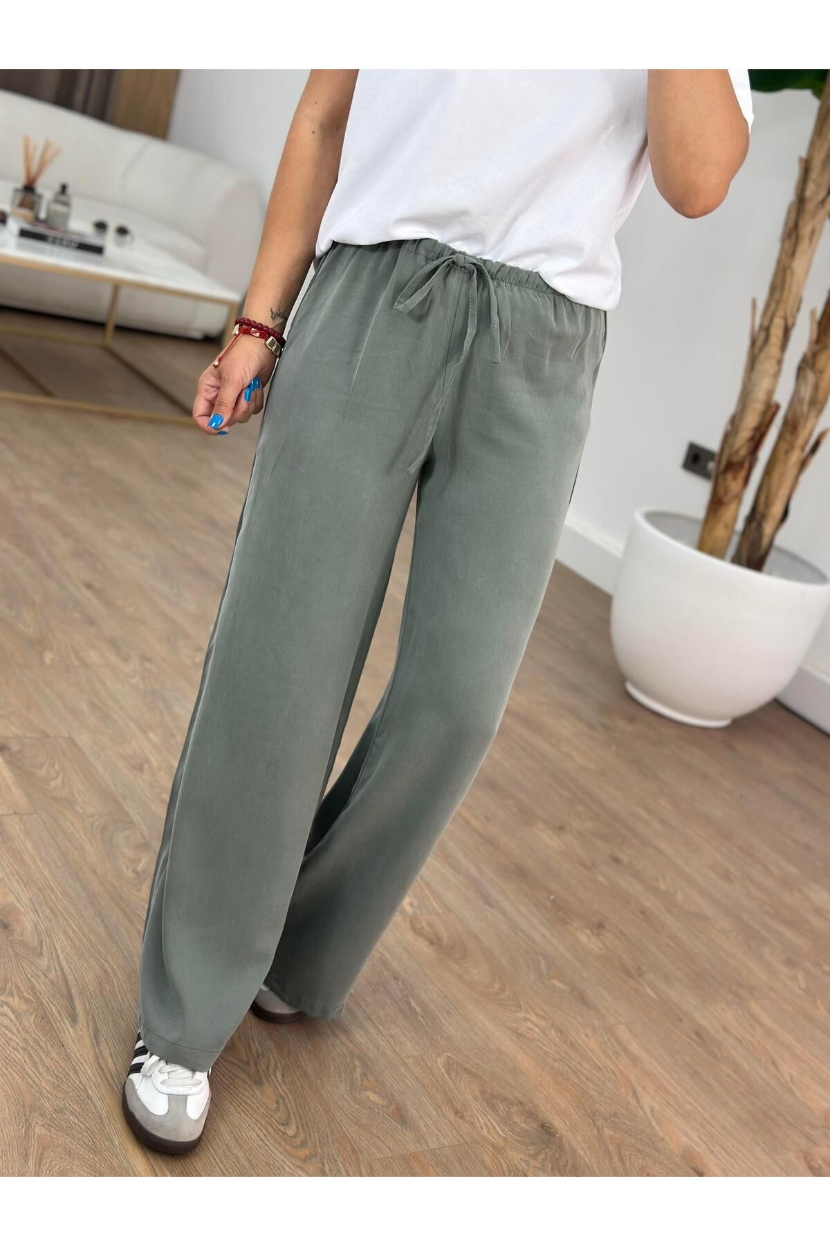 2she Marka Beli Lastikli Pantolon - Yeşil
