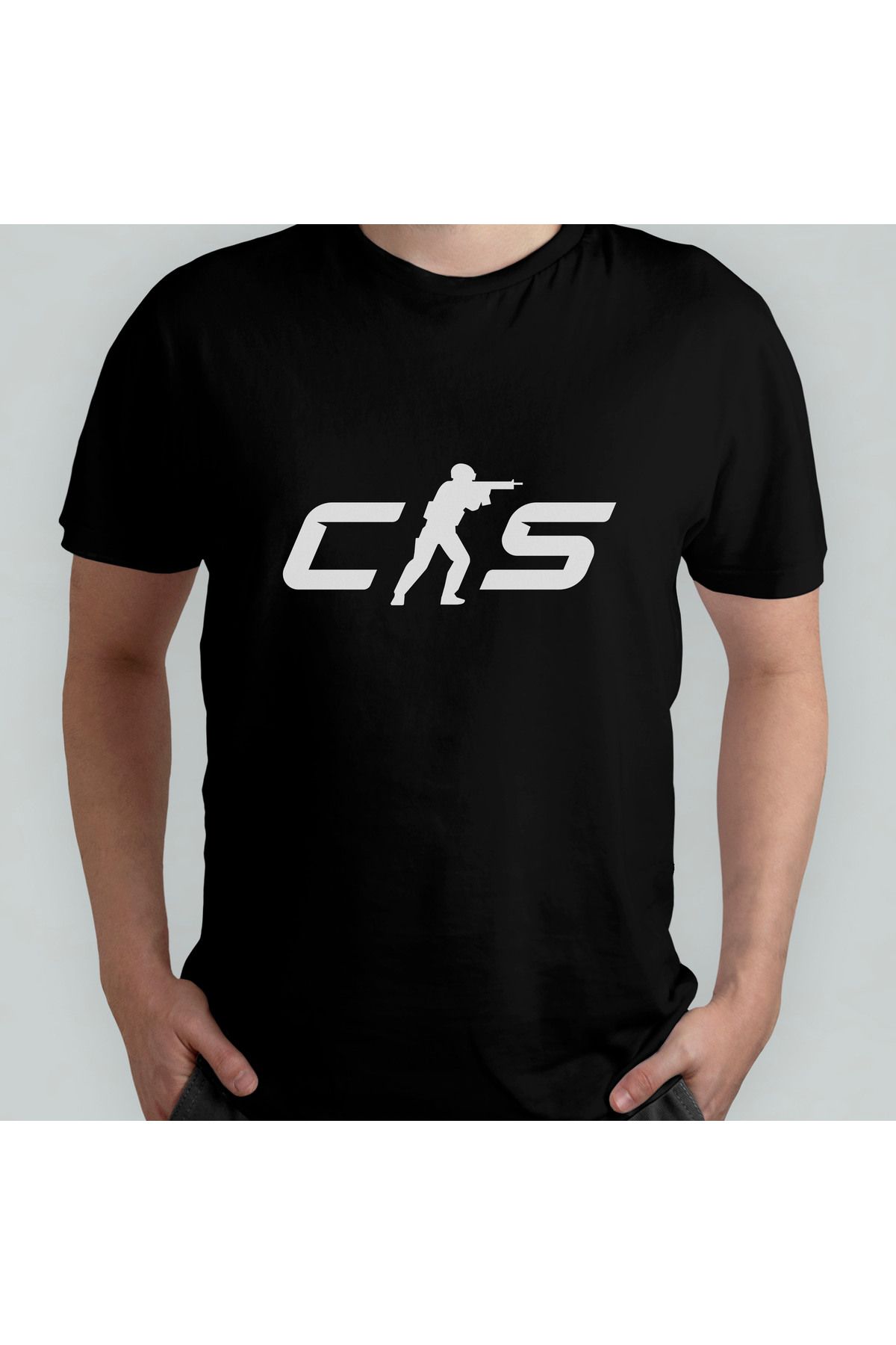 Pixxa Counter Strike Unisex %100 Pamuklu Bisiklet Yaka T-Shirt Model 1