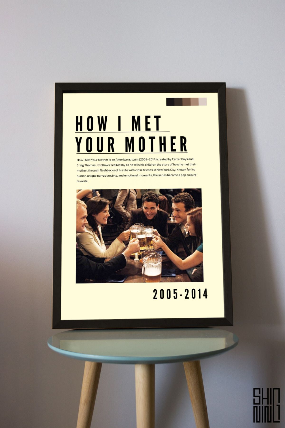Home Çerçeveli "How I Met Your Mother" Dizi Tasarım Afiş Tablo