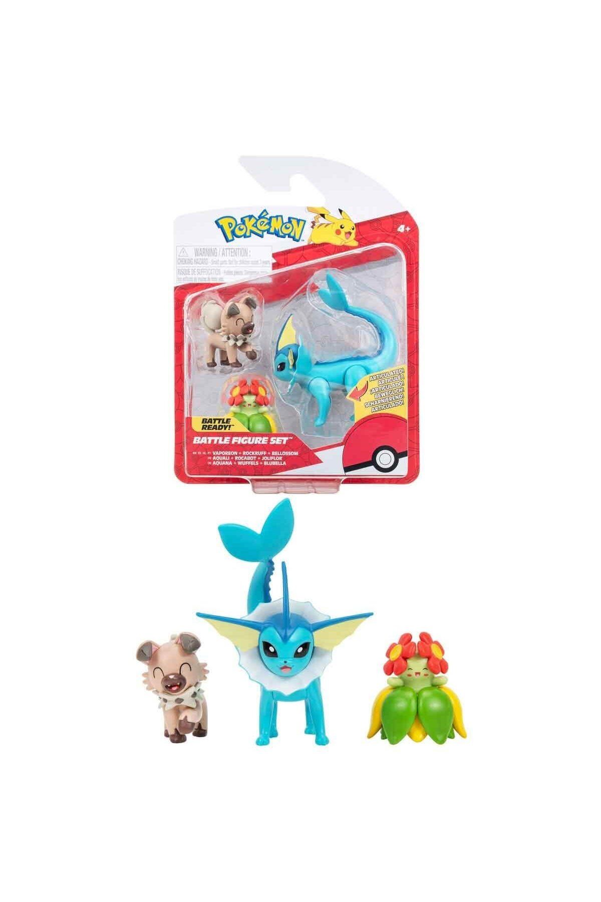 NECO TOYS POK 95155-L Pokemon Battle 3'lü Figür Seti Seri -Necotoys