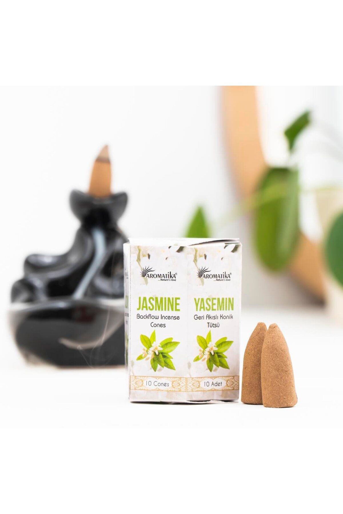 Aromatika Geri Akış Tütsü Şelale Konik Backflow Incense Cones 10 Adet Pieces