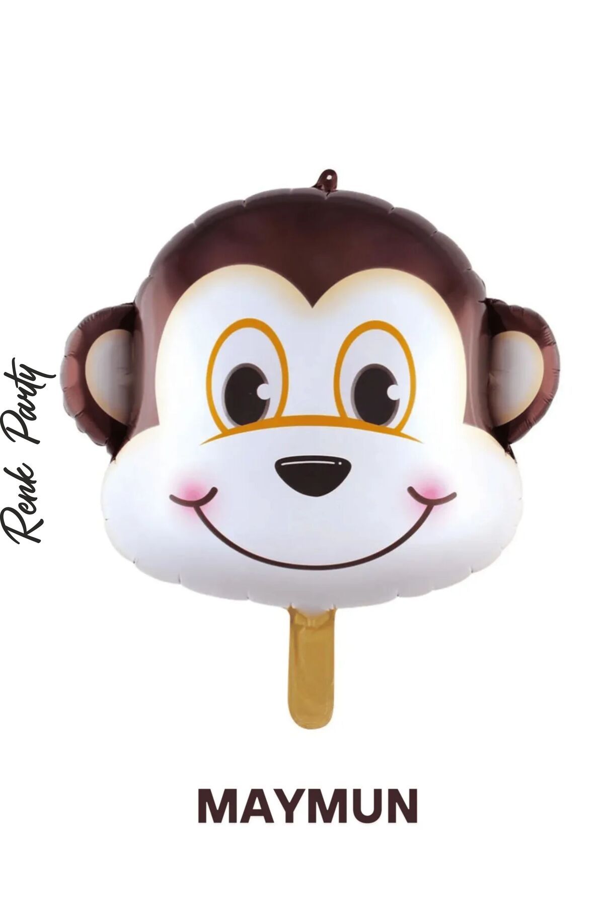 renk party Safari Temalı Maymun Figürlü Folyo Balon 58,5x61 Cm - Folyo Balon
