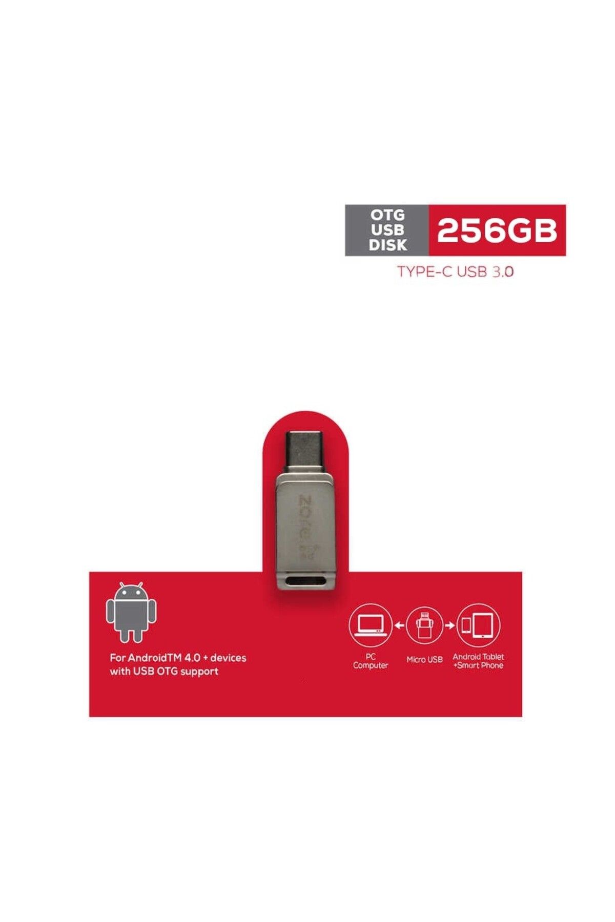 Başkenttekno 3.0 Type-C Metal OTG 256 GB