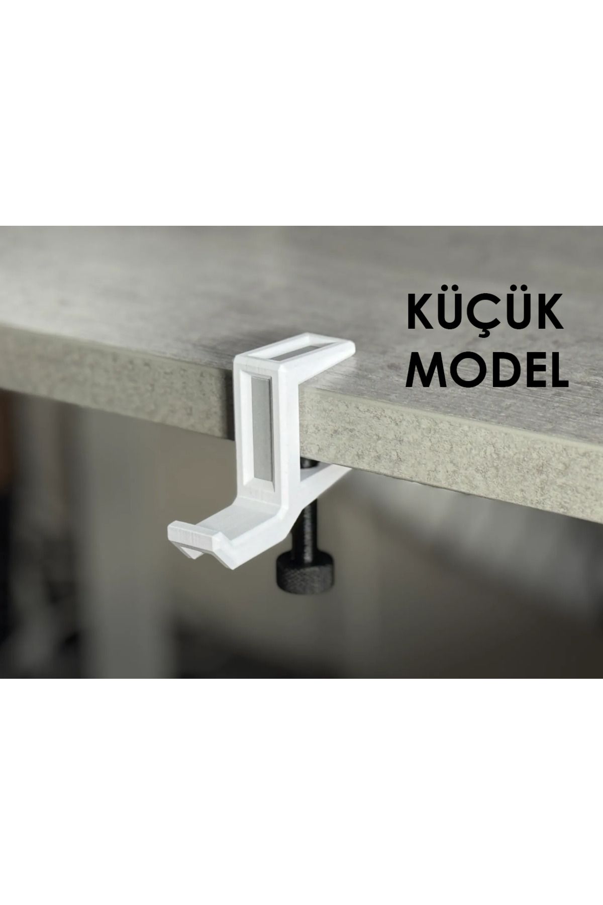 PUREYSMA Kulaklık Askısı Masa Tipi Kanca | Ayarlanabilir Aparat | Siyah Beyaz Renk | Gaming Stand Askı