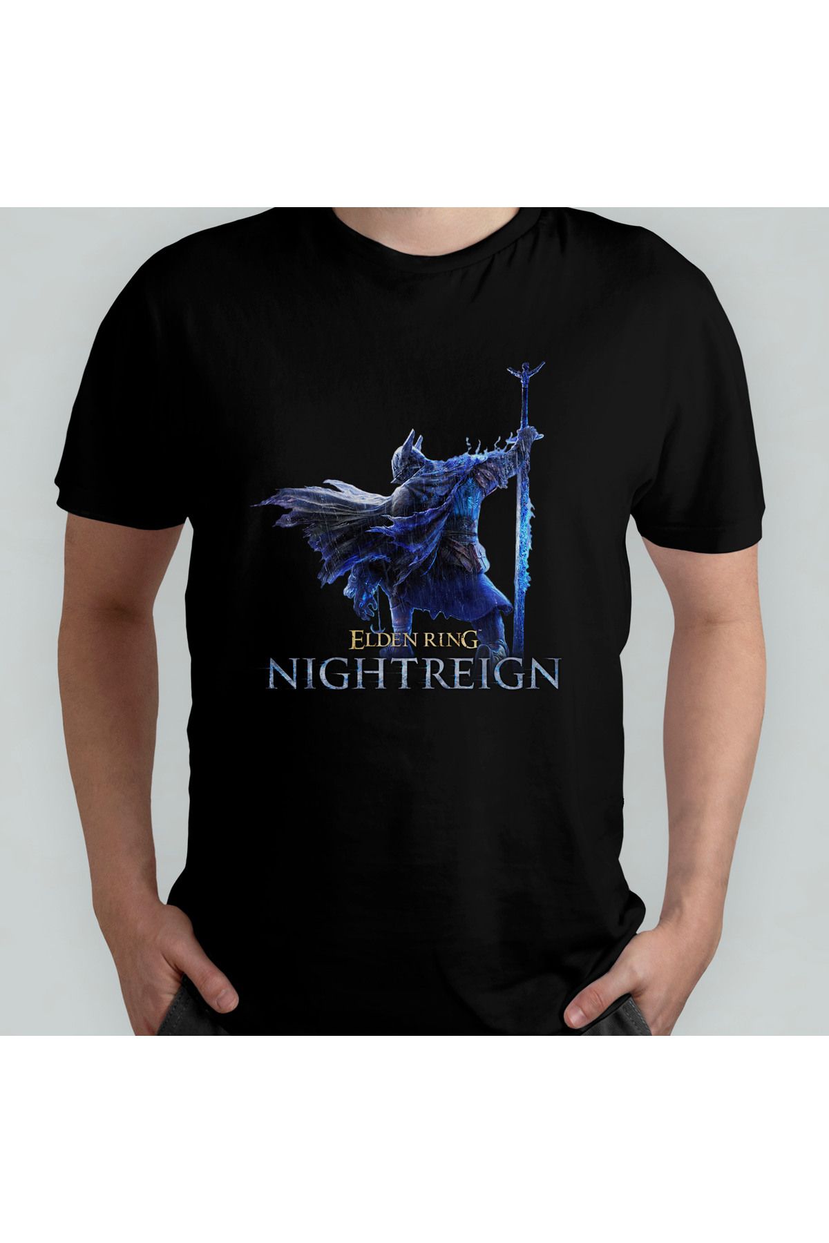 Pixxa Elden Ring Nightreign Unisex %100 Pamuklu Bisiklet Yaka T-Shirt Model 1