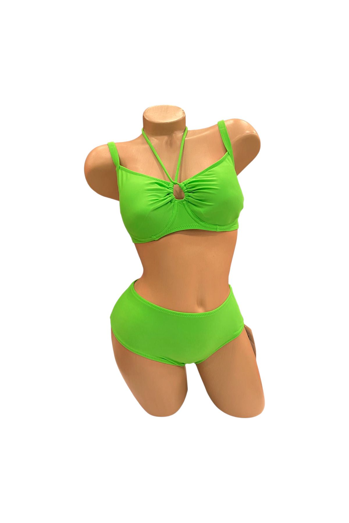 BİKİNİ DÜNYASI TÜNELLİ TOPARLAYICI MODEL BÜYÜK BEDEN BİKİNİ TAKIMI