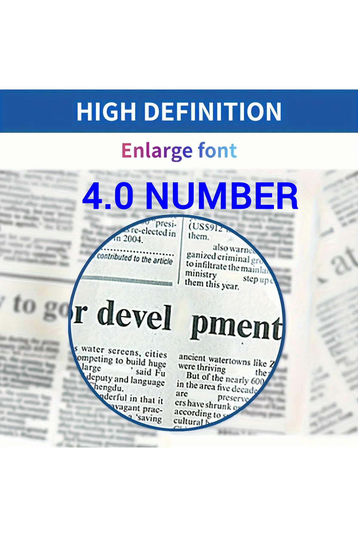 ZOZO TOMI Mavi Işık Engelleyici 4.0 Numara Okuma Gözlüğü Çerçevesiz HD Presbiyopi Minimalist