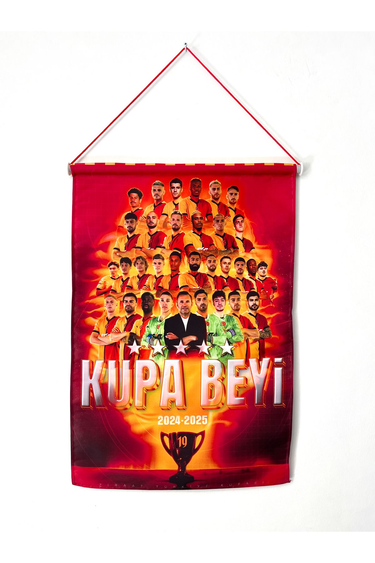 Bizon Reklam Saten Kumaş Poster (50X70 CM) - Kupa Beyi Temalı