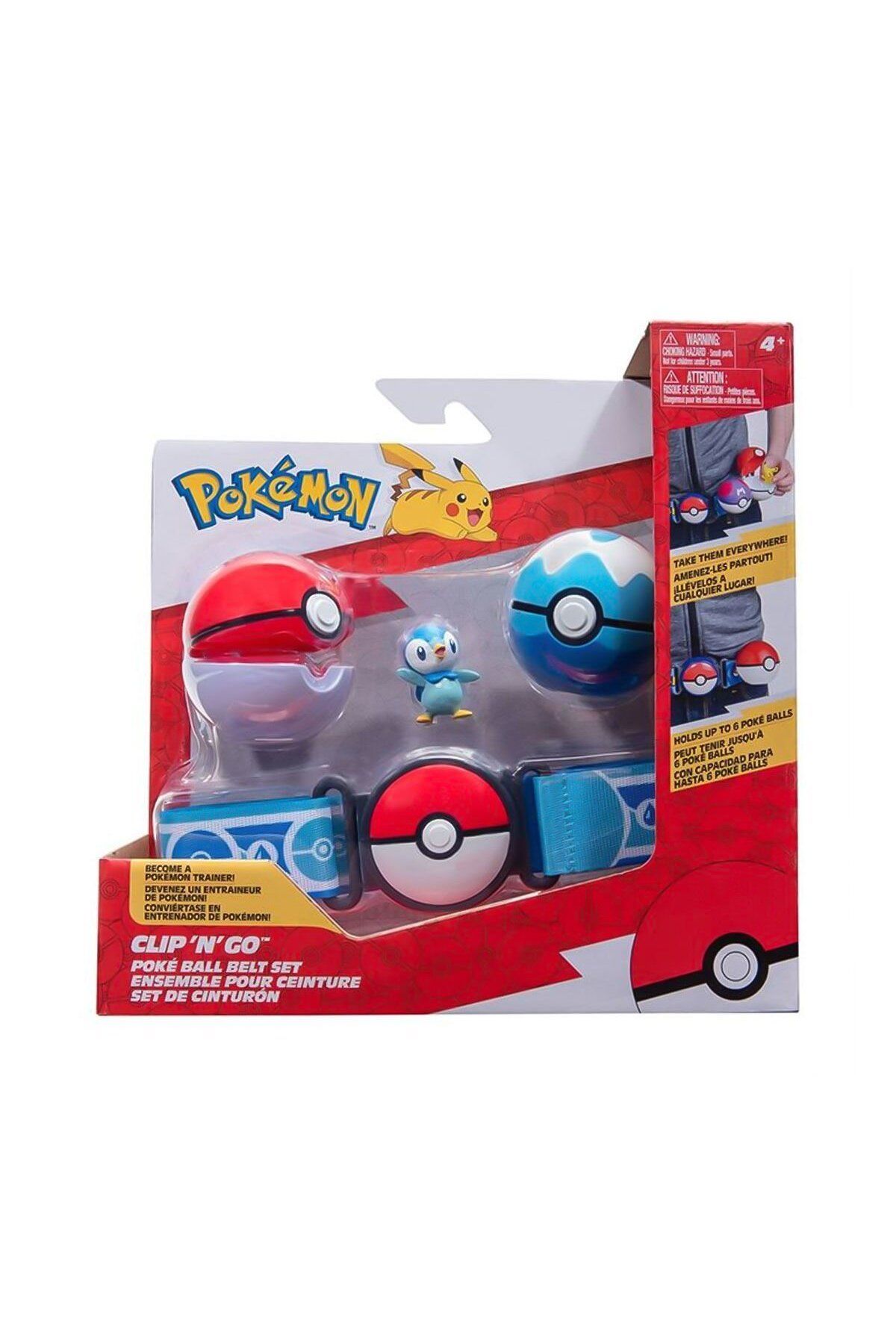 NECO TOYS POK 95283-U Pokemon Clip N Go Pokeball Kemer ve Figür Seti Seri 1 -Necotoys