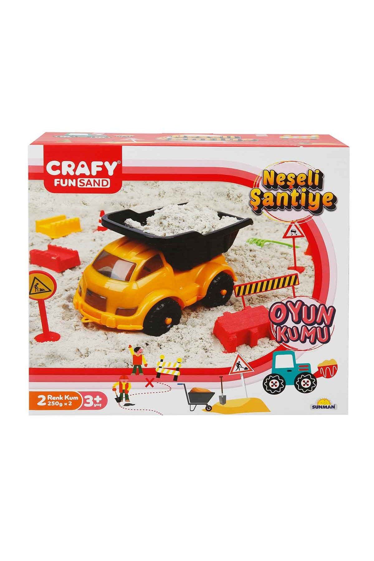 Sunman 2789 Crafy Neşeli Şantiye Oyun Kumu Seti 500 g 14 Parça -Sunman