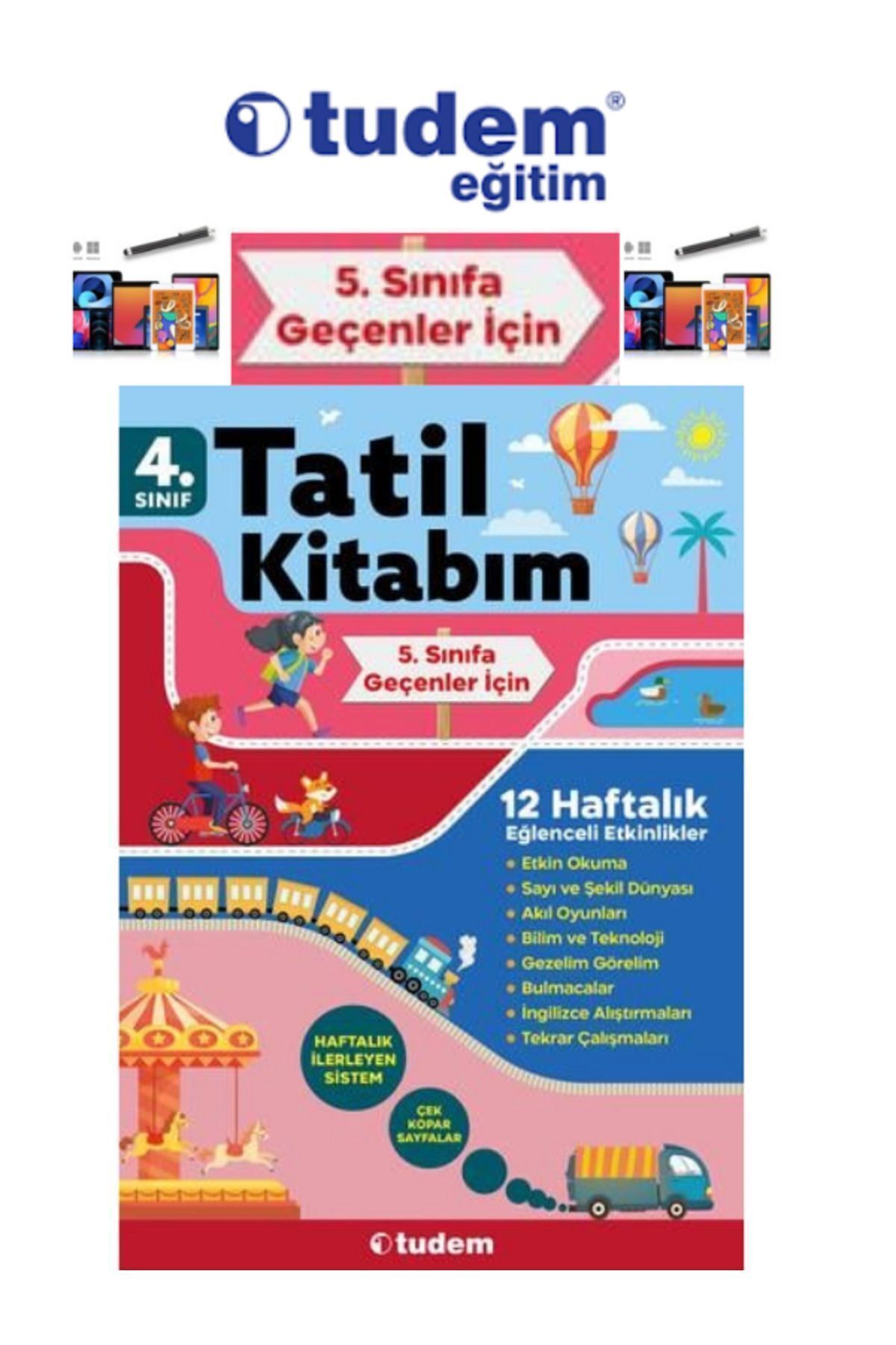 Tudem Yayınları Güncel 4.Sınıf Tatil Kitabım(5.Sınıfa Geçenler İçin)12 Haftalık Etkinlik Tatil Kitabı+Kalem