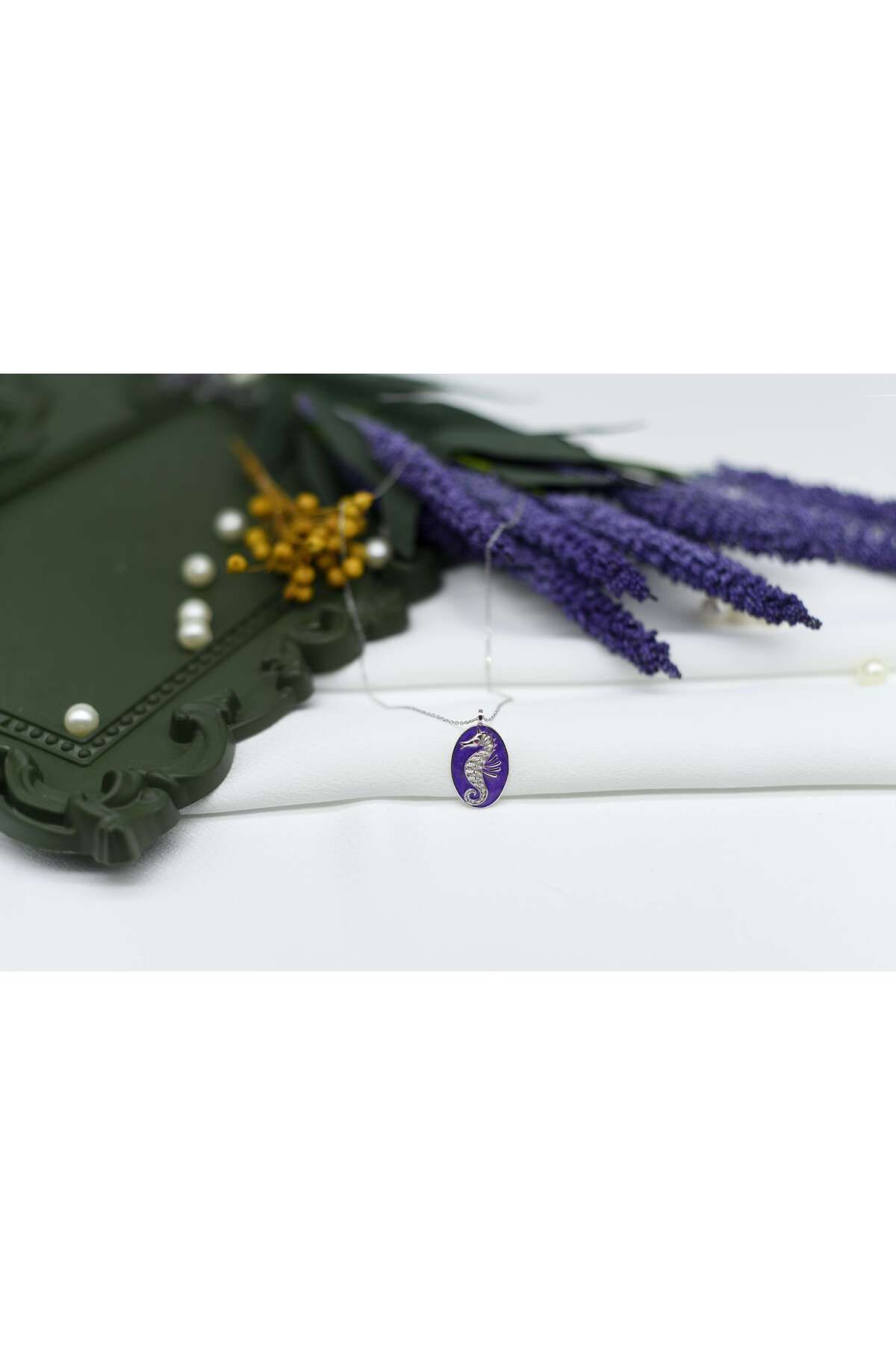 Ocean Silver & Jewelry Mineli Denizatı Gümüş Kolye