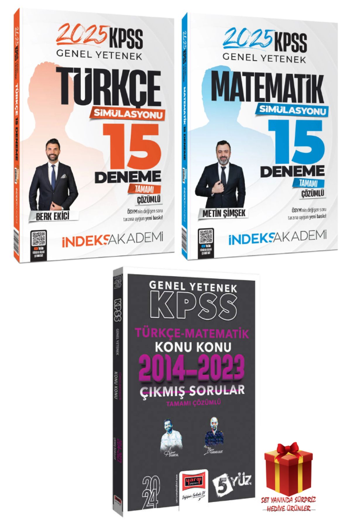 İndeks Akademi 2025 İndeks Akademi KPSS Türkçe 15 Deneme+Matematik Deneme+Yargı Türkçe Matematik Çıkmış Sorular