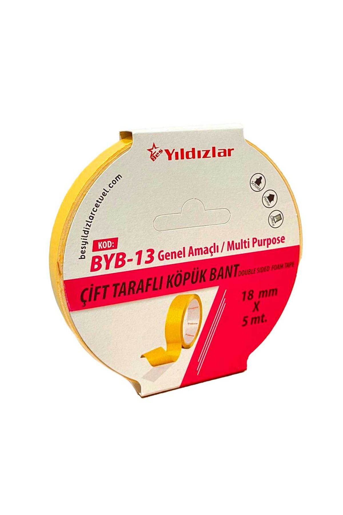 Yıldızlar ÇİFT TARAFLI KÖPÜK BANT 18x5 MT BYB-13