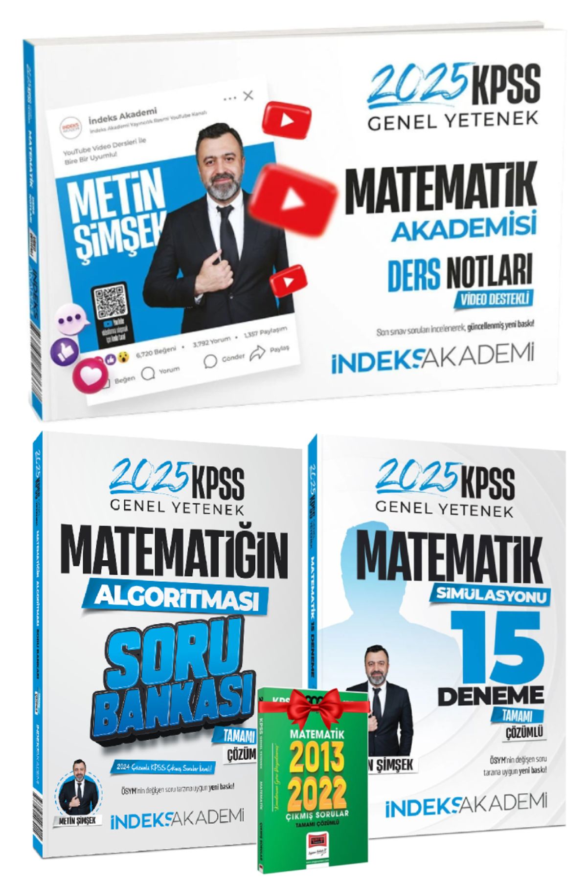 İndeks Akademi 2025 İndeks Akademi KPSS Matematik Ders Notları+Matematik Soru Bankası+Matematik Deneme+Hediye