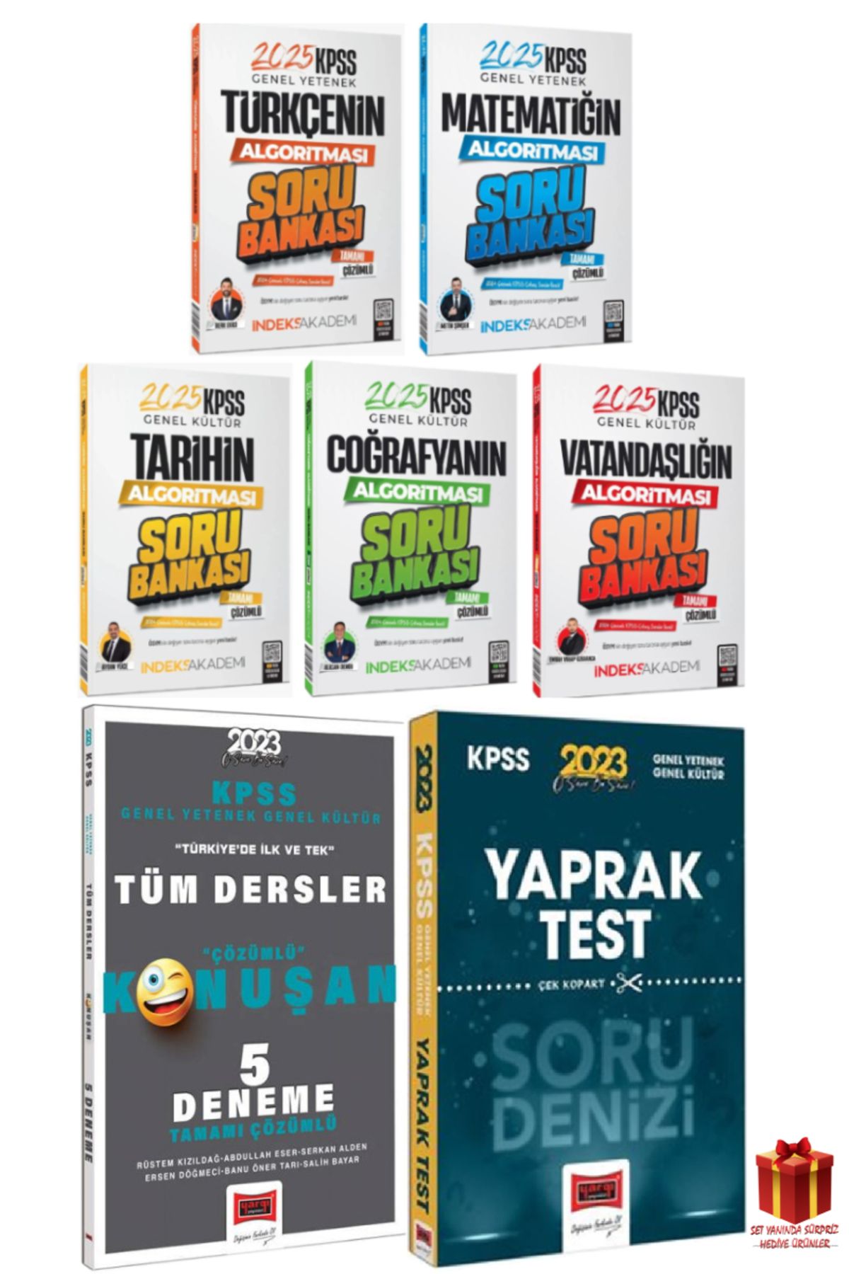İndeks Akademi 2025 İndeks Akademi KPSS Soru Bankası Seti+Yargı KPSS Deneme+KPSS Yaprak Test+Hediye