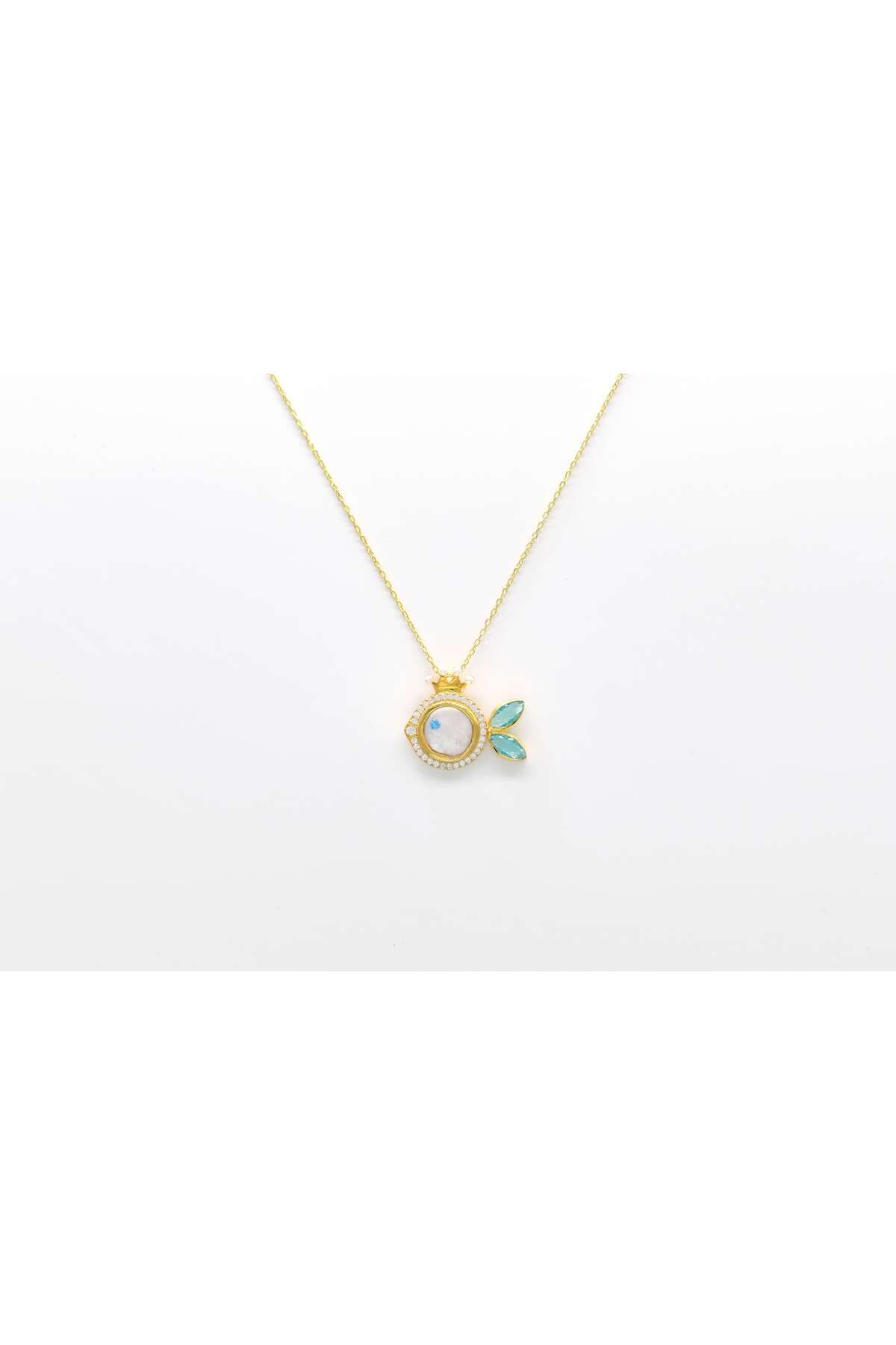Ocean Silver & Jewelry Queen Sedefli Balık Gümüş Kolye