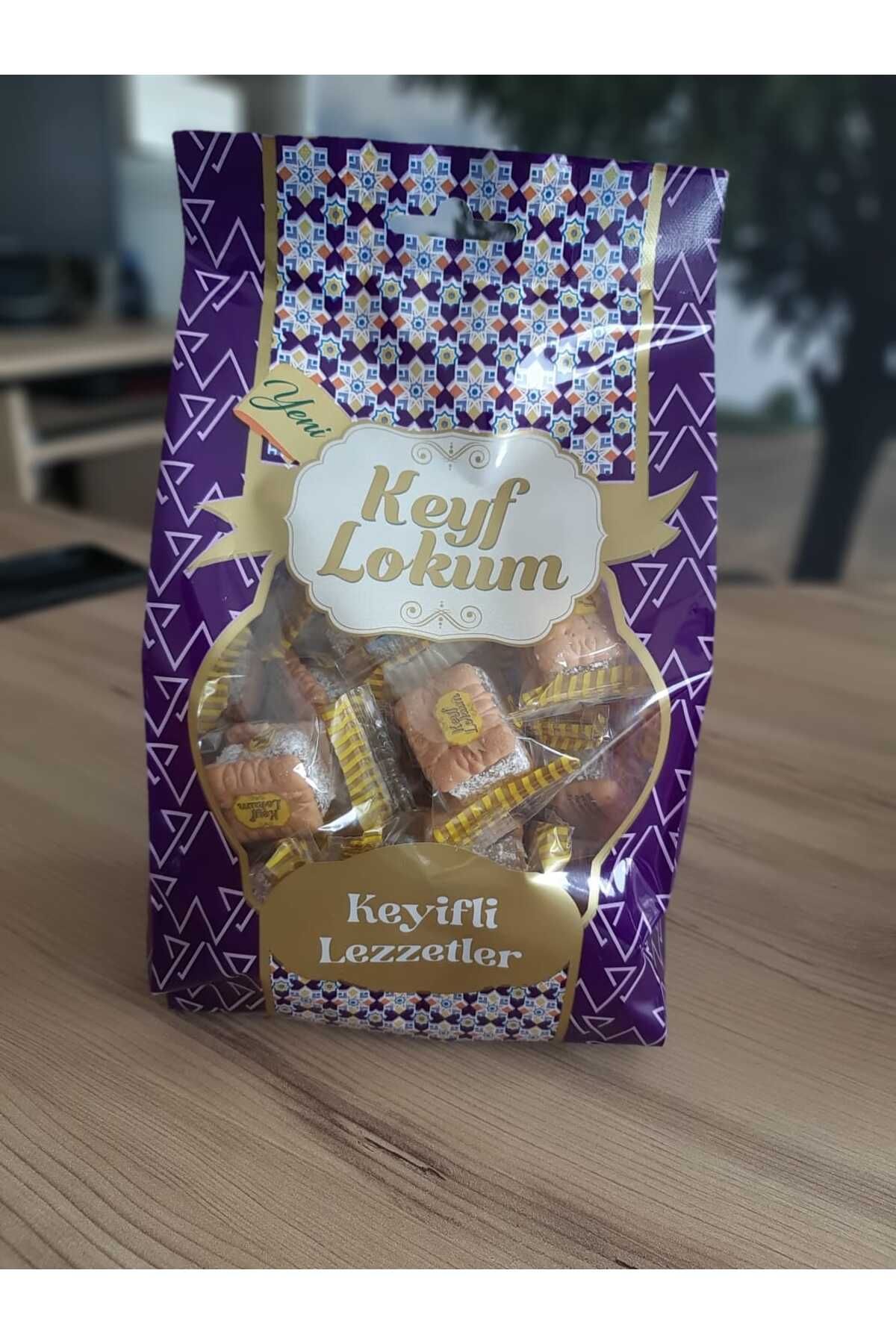 KEYFLOKUM MİNİ BİSKÜVİ ARASI GÜLLÜ LOKUM 400 G HEDİYELİK