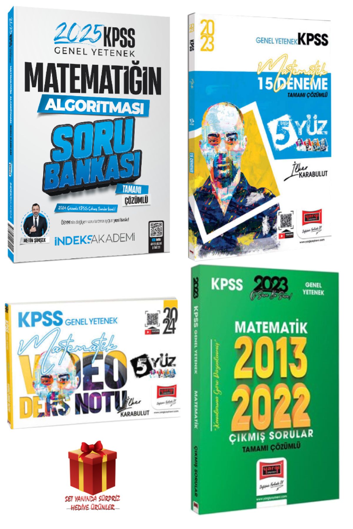 İndeks Akademi 2025 İndeks Akademi KPSS Matematik Soru Bankası+Matematik Deneme+Matematik Ders Notu+Çıkmış Soru