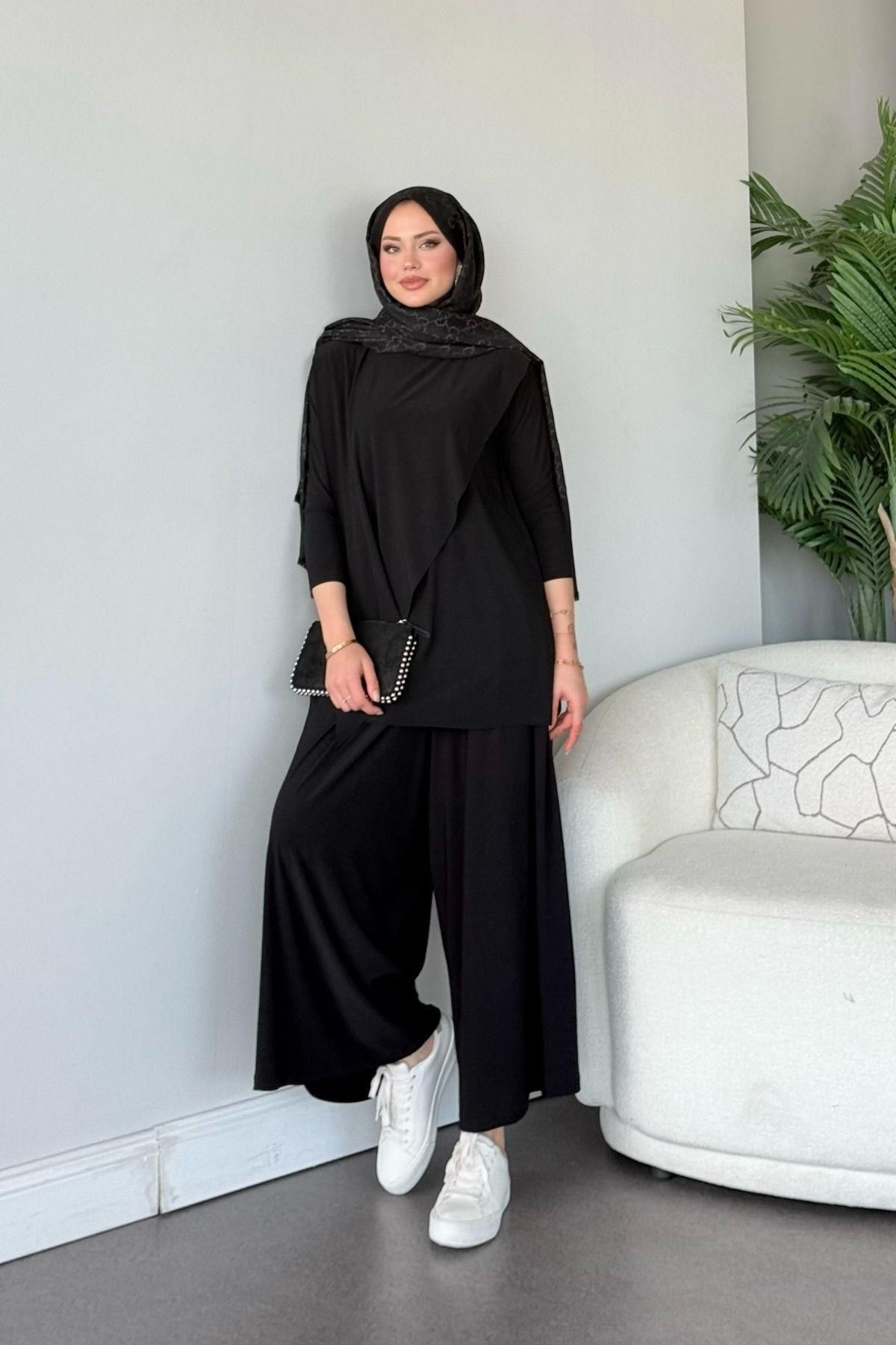 HAZA MODA Katar Sandy Takım Siyah
