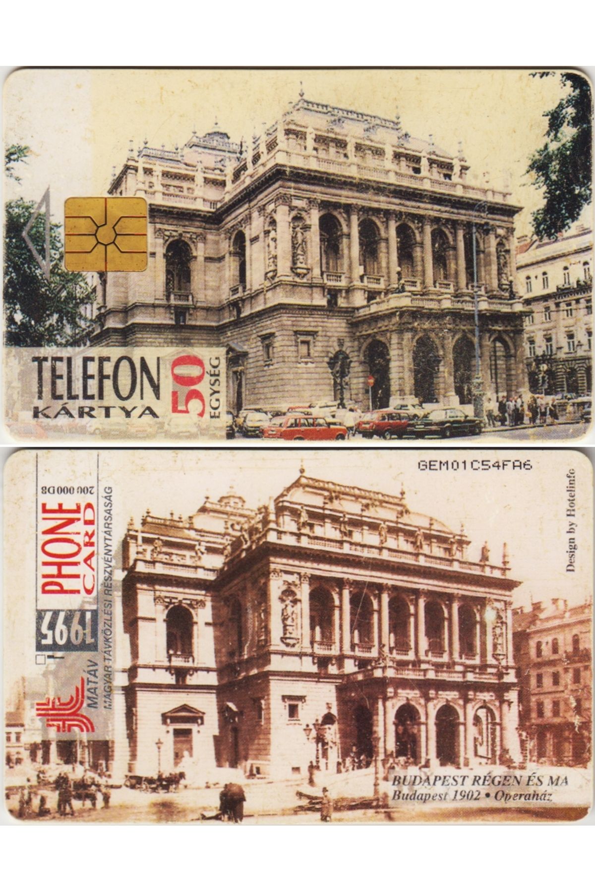 Banknoting MACARİSTAN ESKİ TELEFON KARTI 1995 BUDAPEŞTE TARİHİ BİNA.