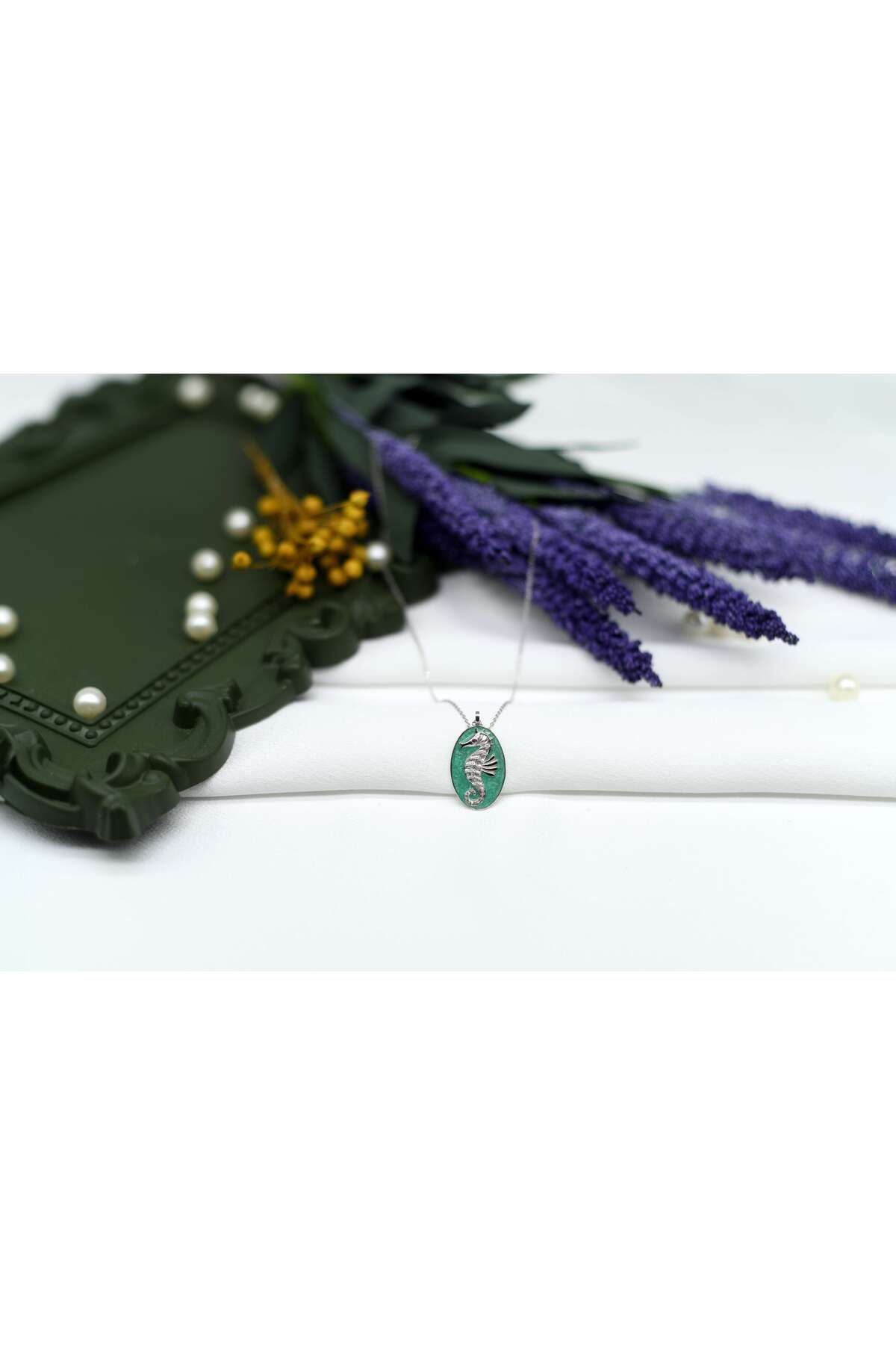 Ocean Silver & Jewelry Mineli Denizatı Gümüş Kolye