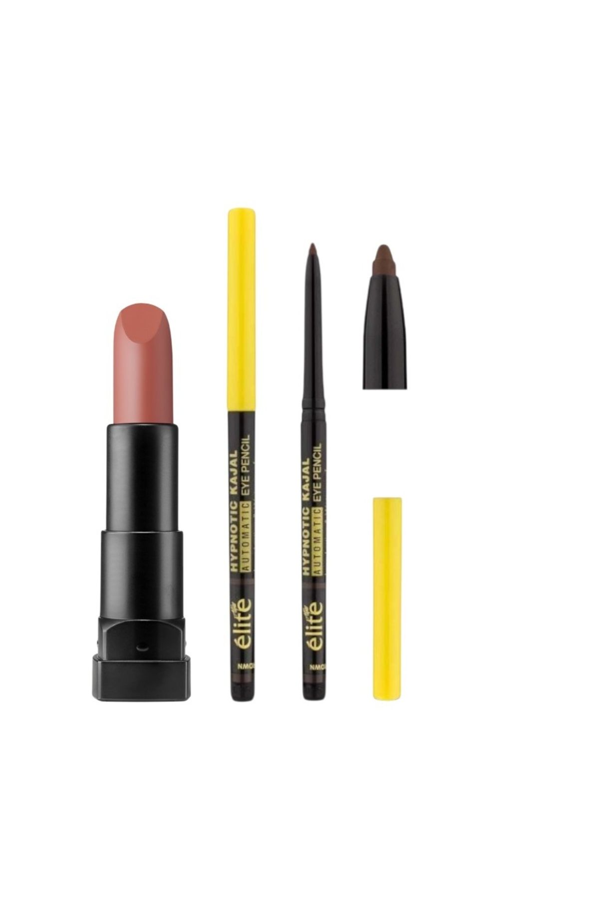 Pastel Matte Lipstick - Mat Ruj 553 Chocolate + Elite Kaljal Göz Kalemi ( Kahve )